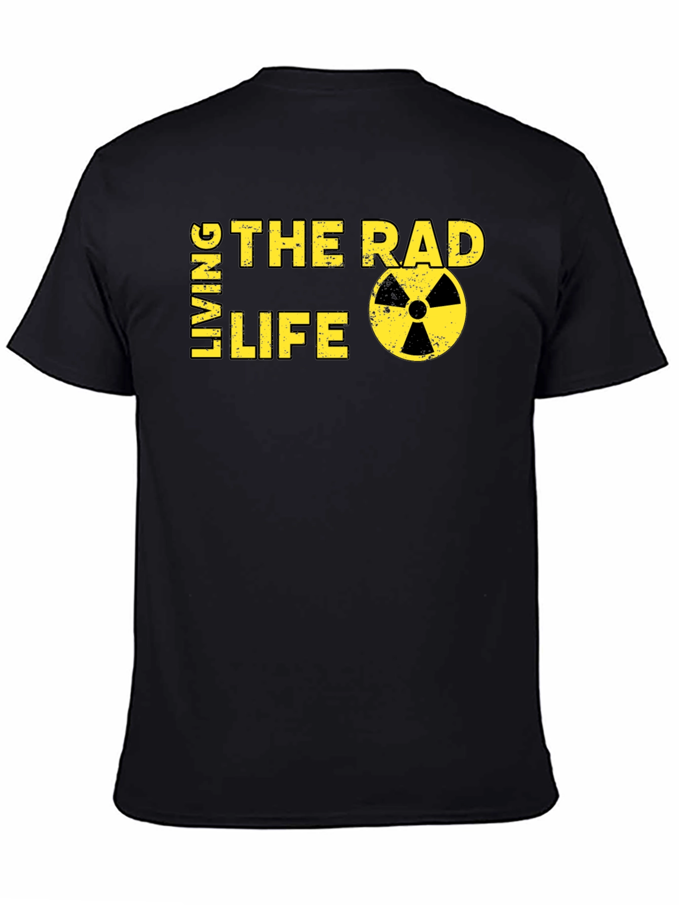 Black Living The Rad Life Graphic Tee - Cool, Unique Design view 4