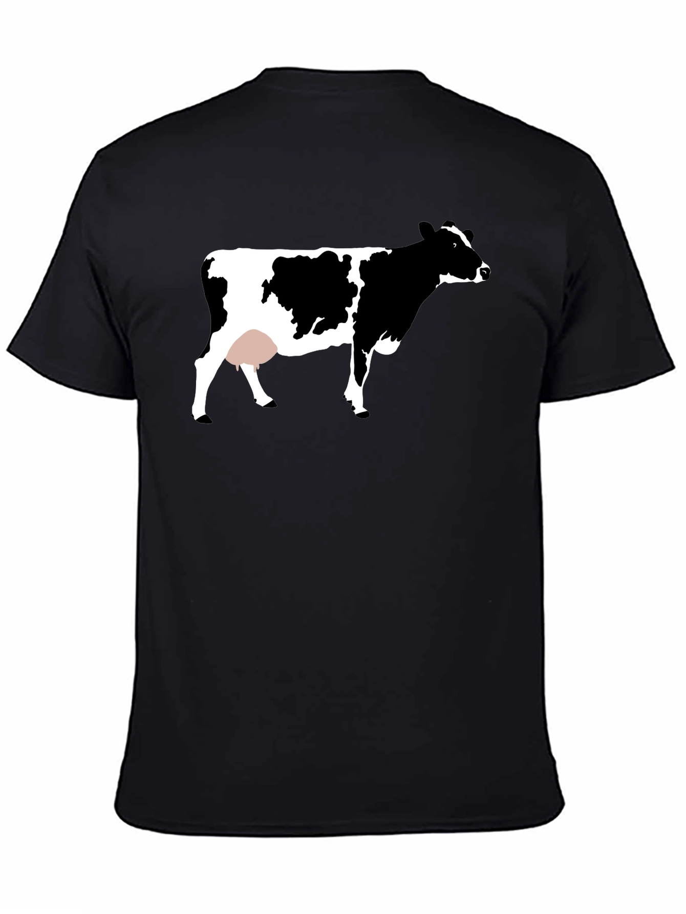 Black Cow Graphic Tee - Unisex Black T-Shirt view 4