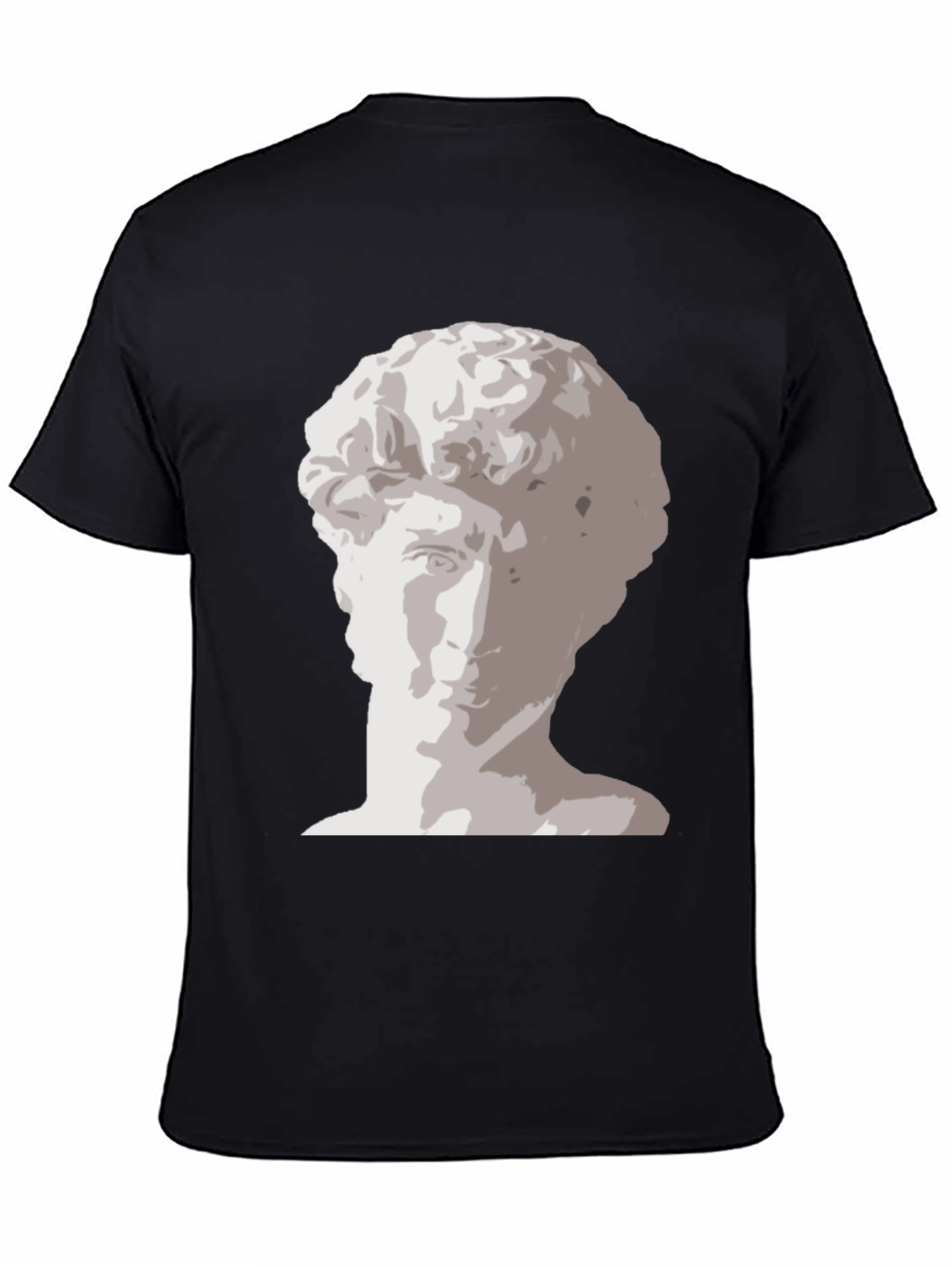 Black David Statue Graphic Print Tee - Black view 4