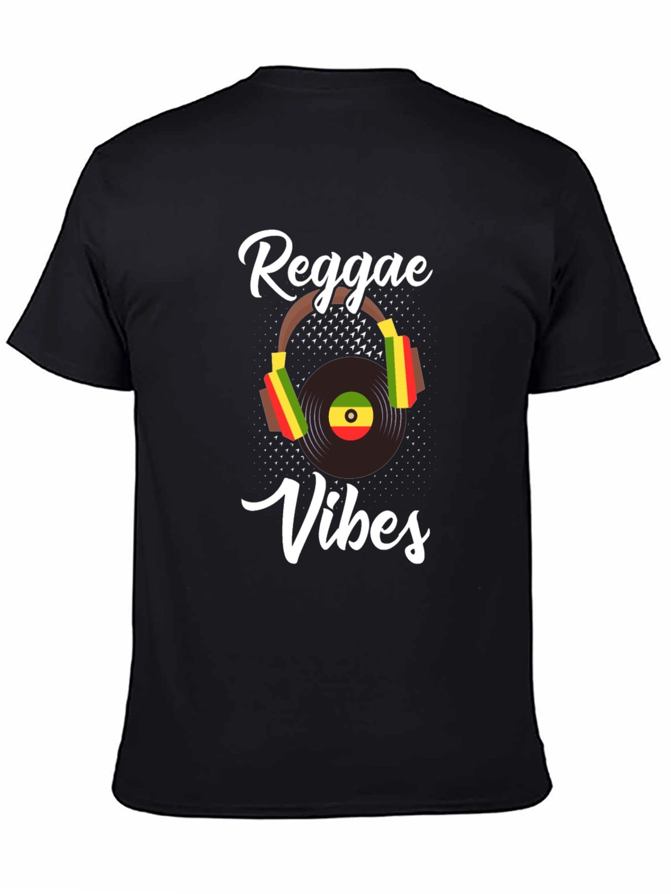 Black Reggae Vibes T-Shirt - Black Music Graphic Tee view 4