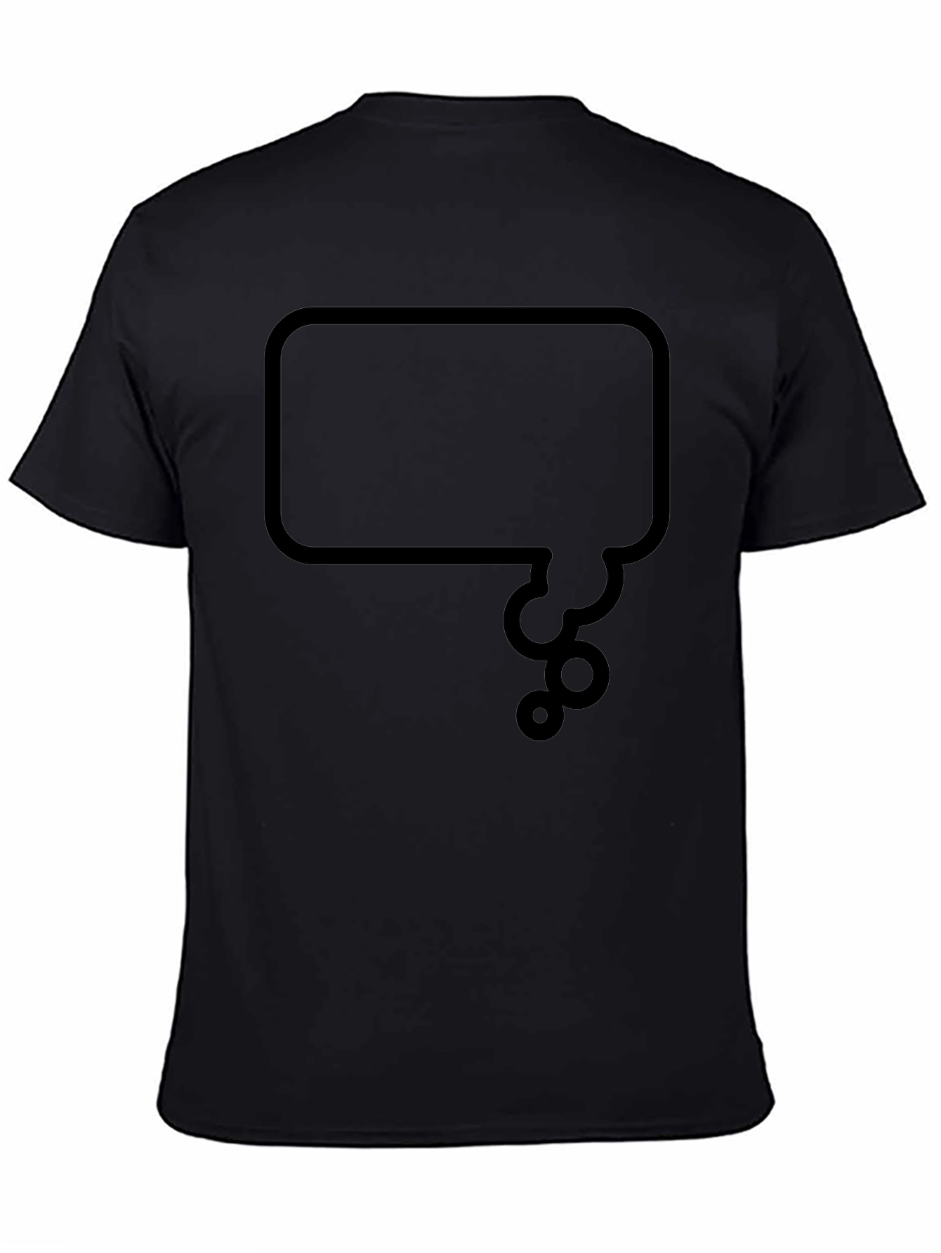 Black Thinking Bubble Graphic Tee - Black Casual Shirt view 4