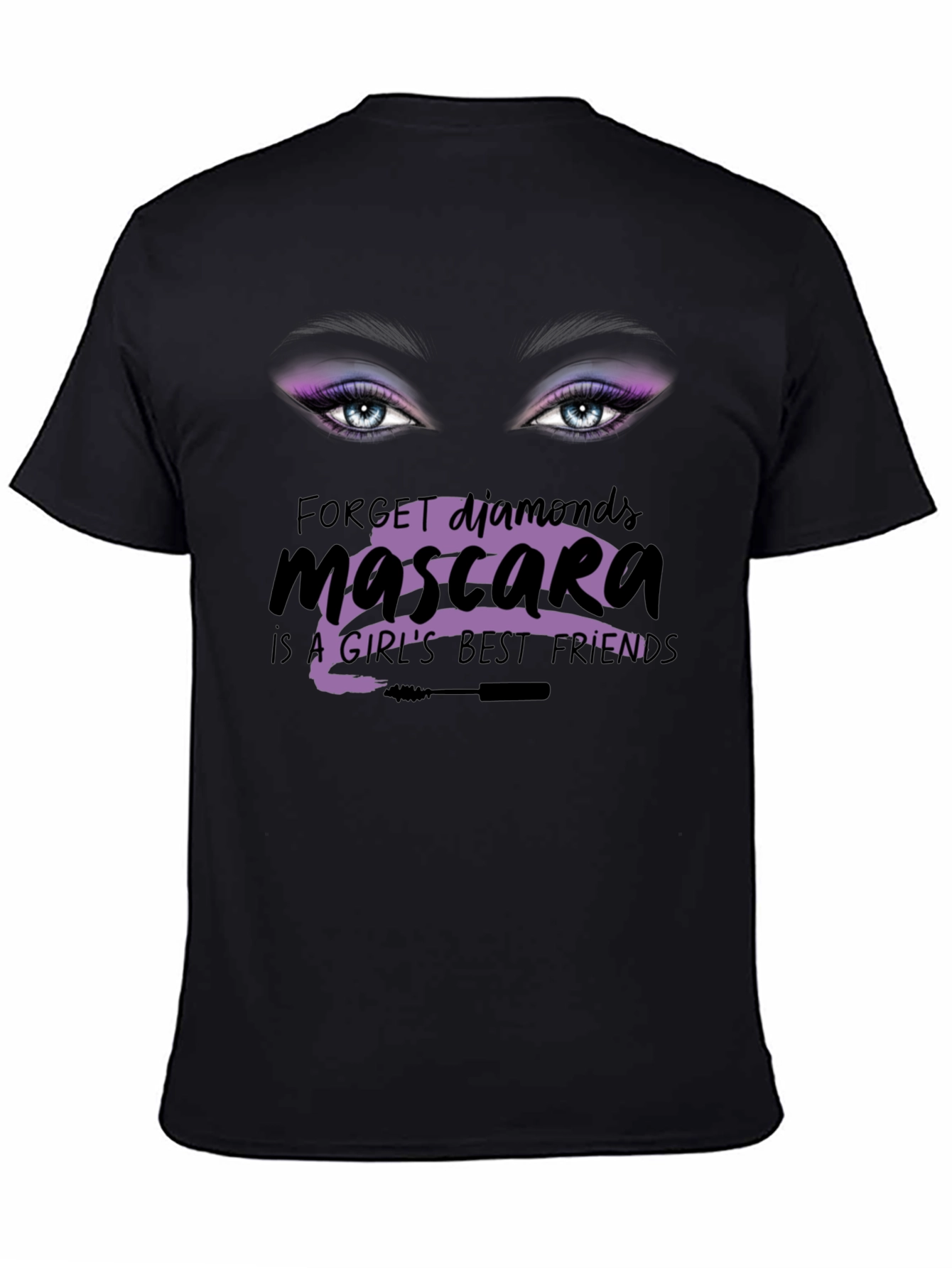 Black Mascara Lover T-Shirt - Forget Diamonds! view 4