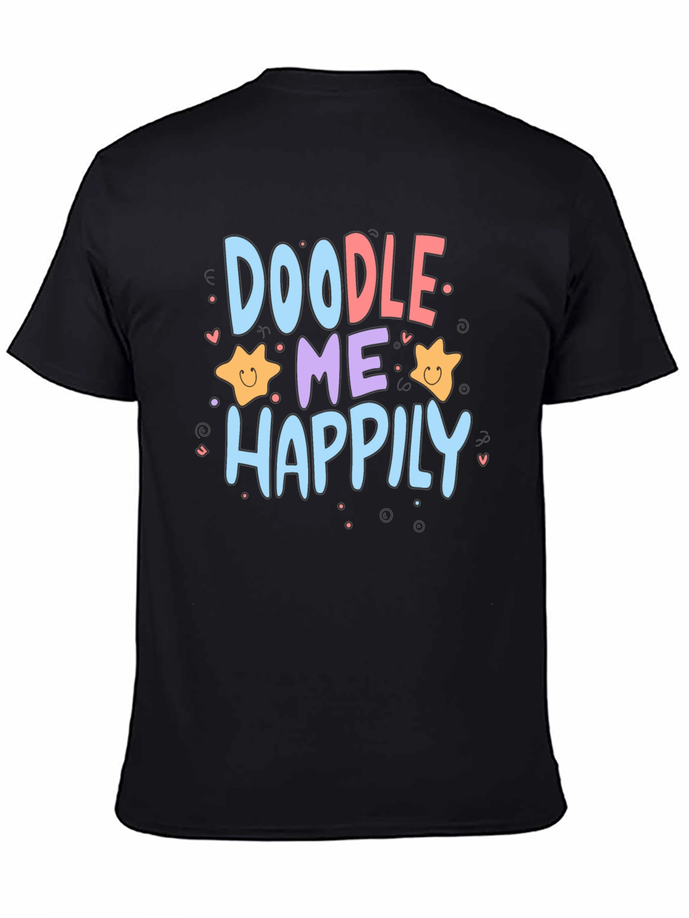 Doodle Me Happily Graphic T-Shirt - 4