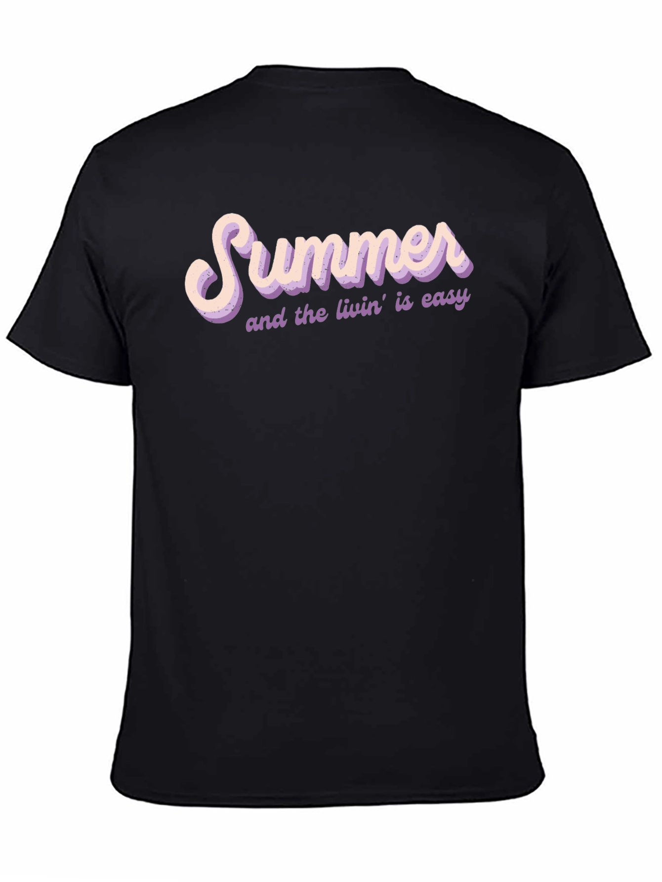 Black Summer Livin' T-Shirt - Black Casual Tee view 4