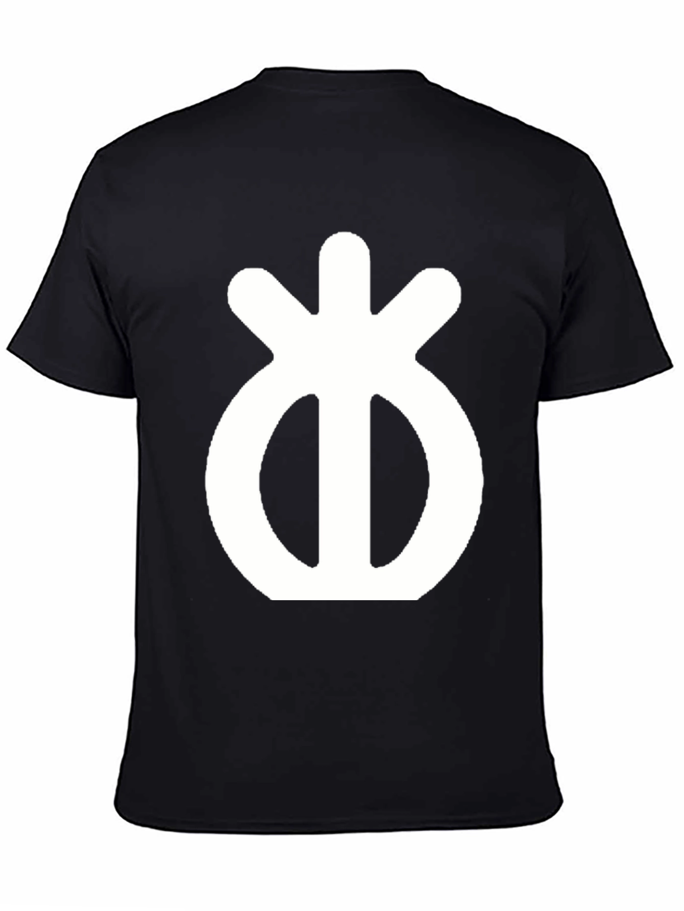 Black Symbol T-Shirt - Black Cotton Blend Tee view 4