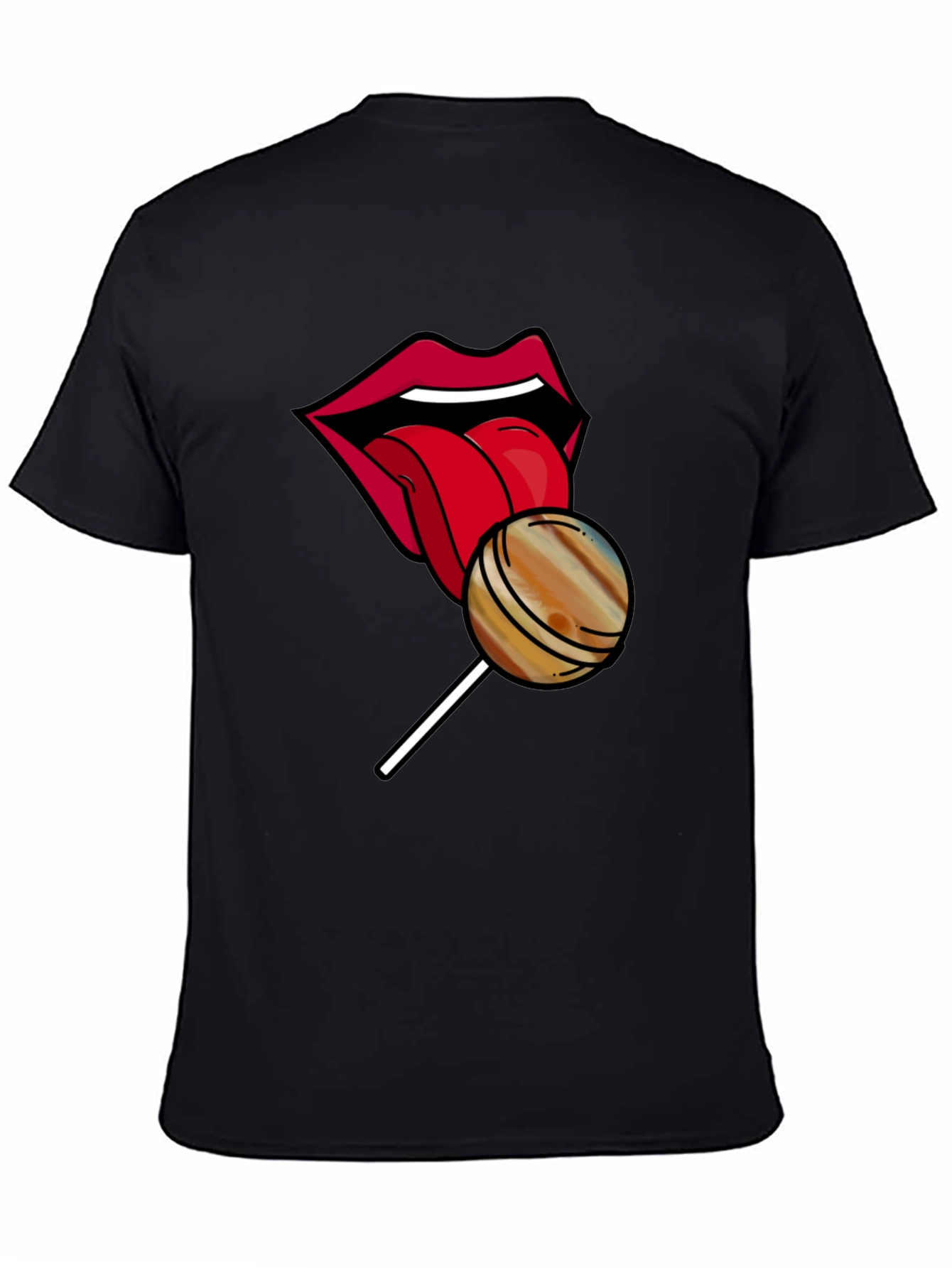 Black Lips Lollipop Graphic Tee - Unique Design, Soft Cotton view 4