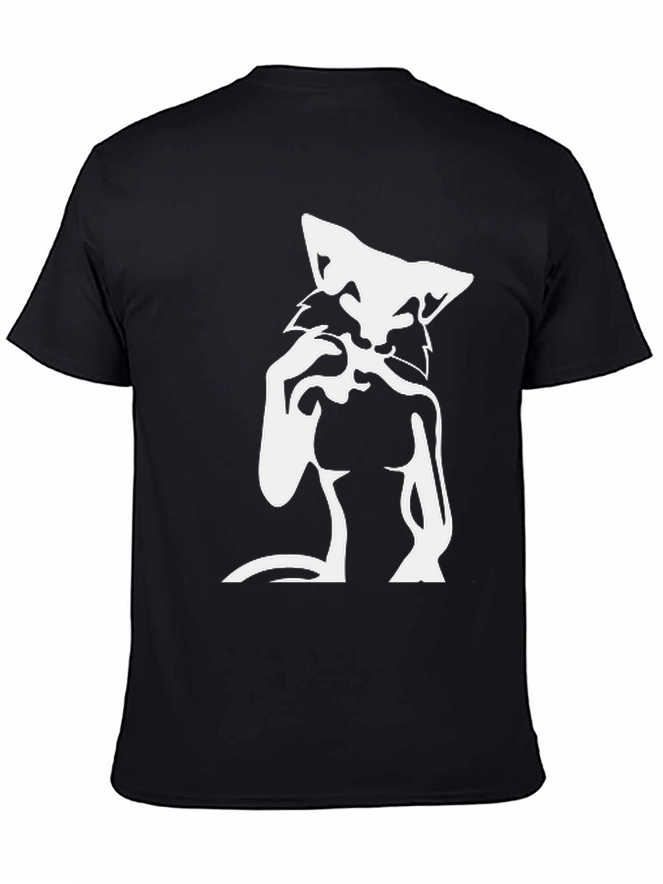 Black Wolf Graphic T-Shirt - Men's Black Tee view 4