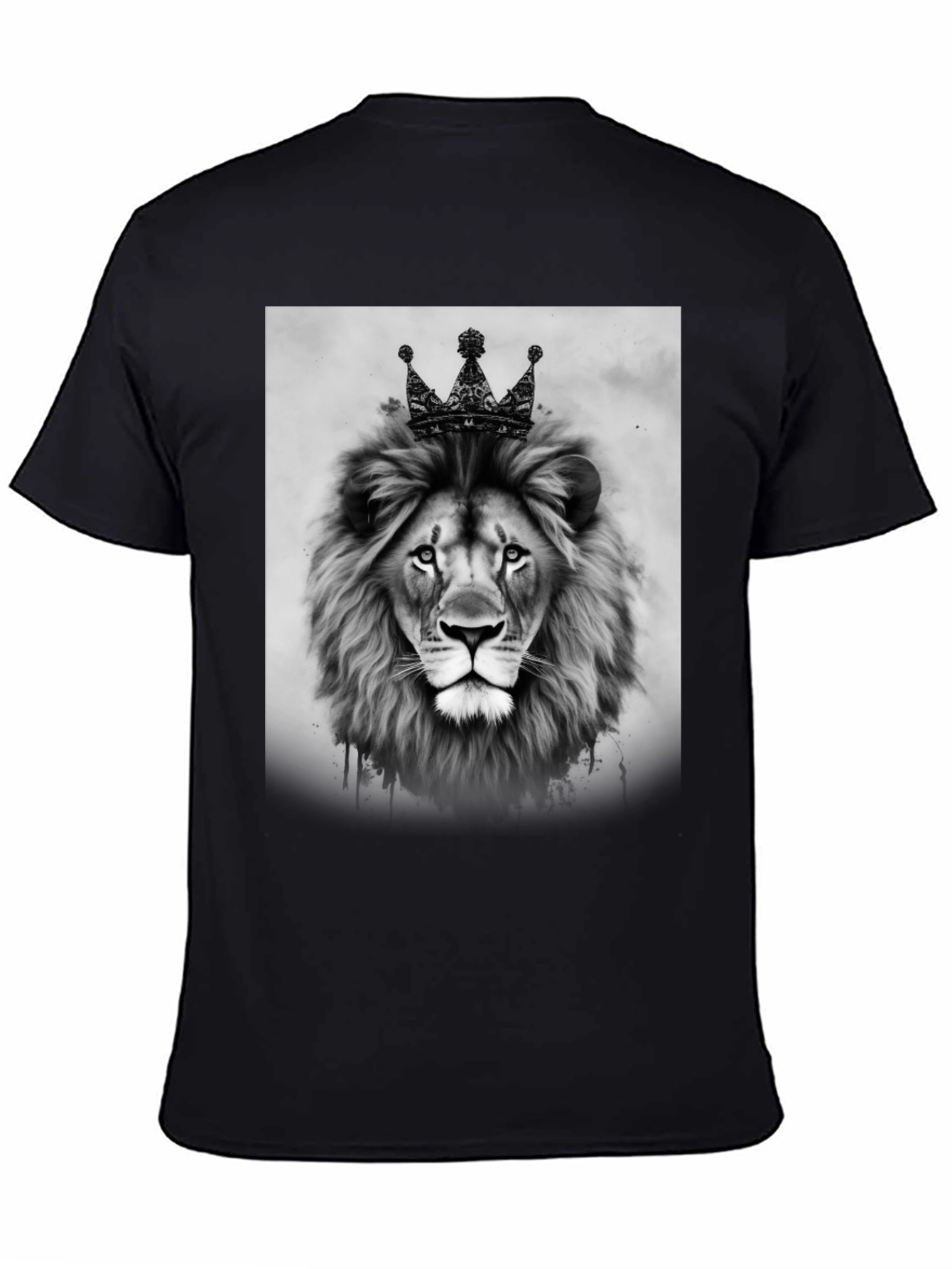 Black Lion King Graphic Tee - Black Unisex T-Shirt view 4