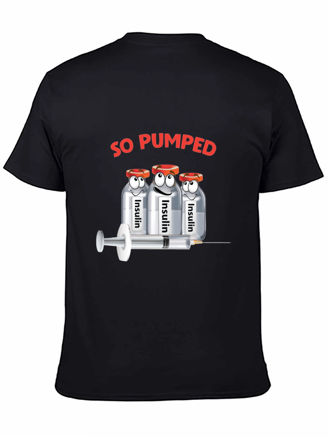 Black So Pumped Insulin Graphic T-Shirt view 4