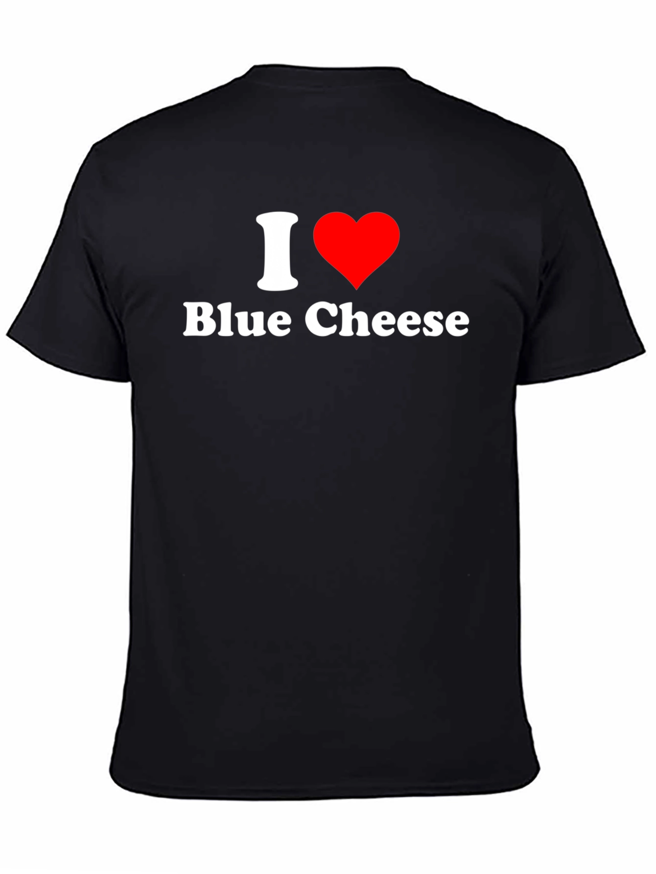 I Heart Blue Cheese Graphic T-Shirt - Black - 4