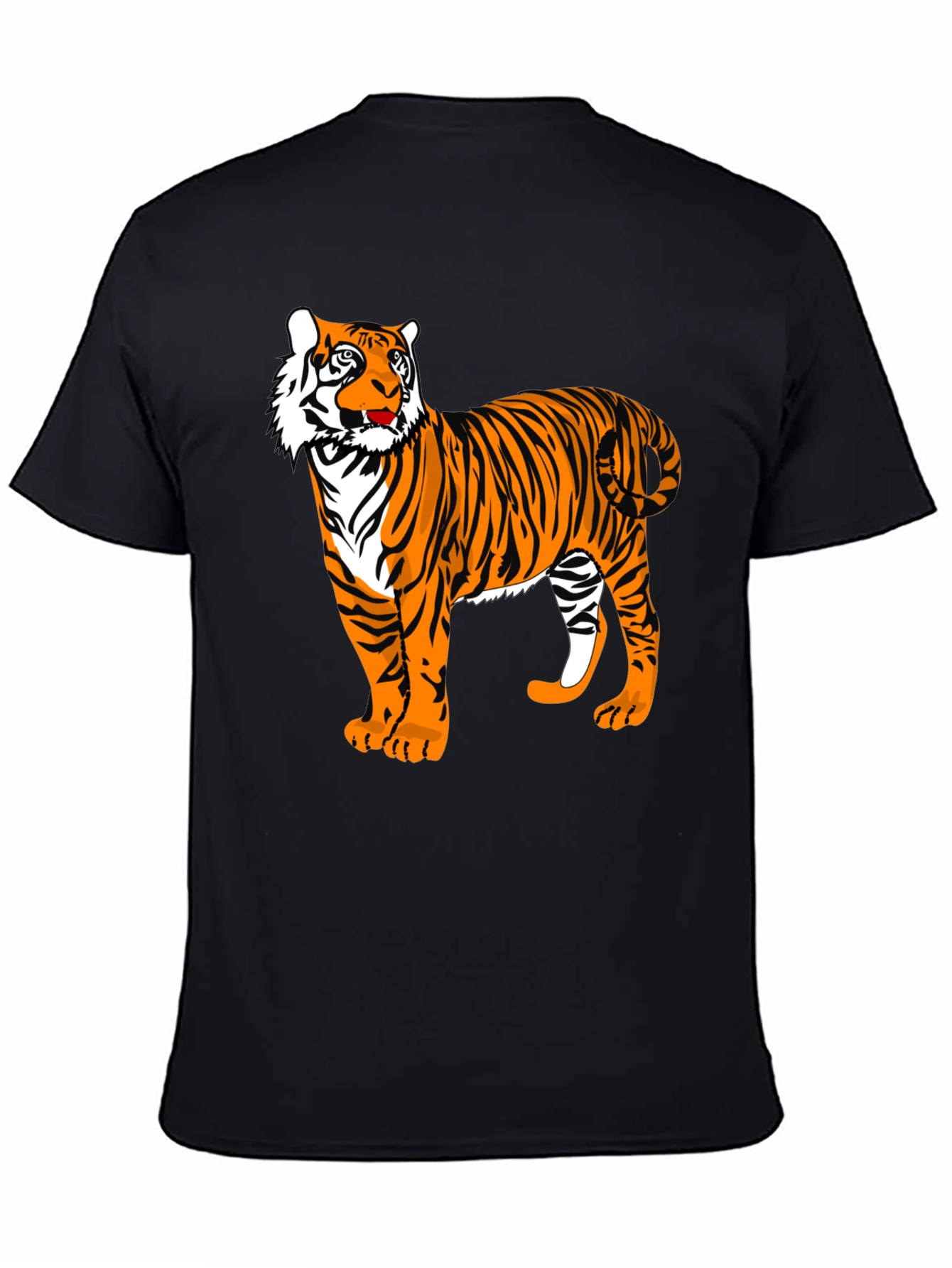Black Tiger Graphic Black T-Shirt view 4