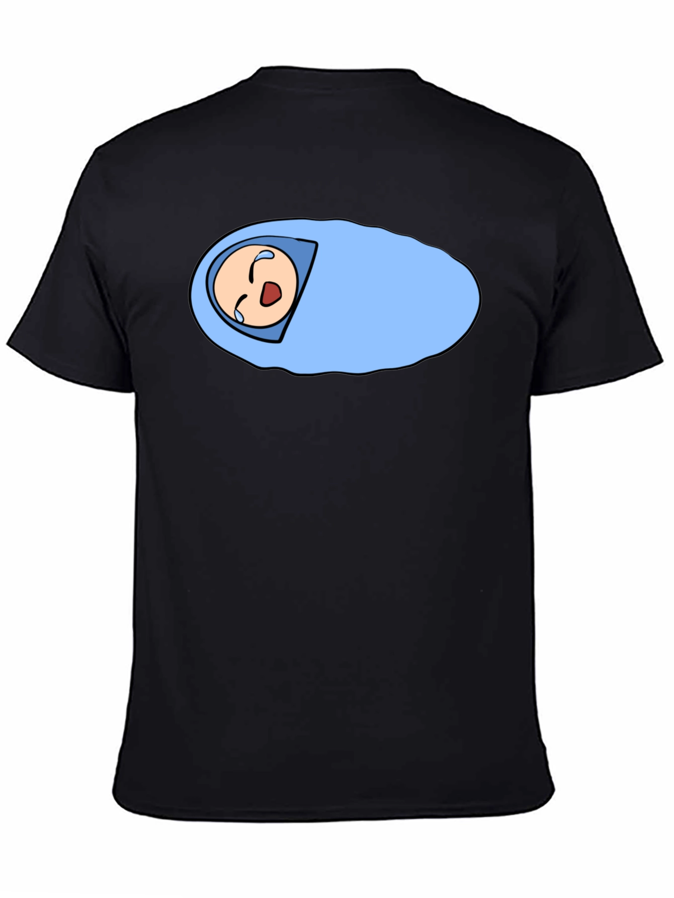 Black Cartoon Baby T-Shirt - Black, Unique Design view 4