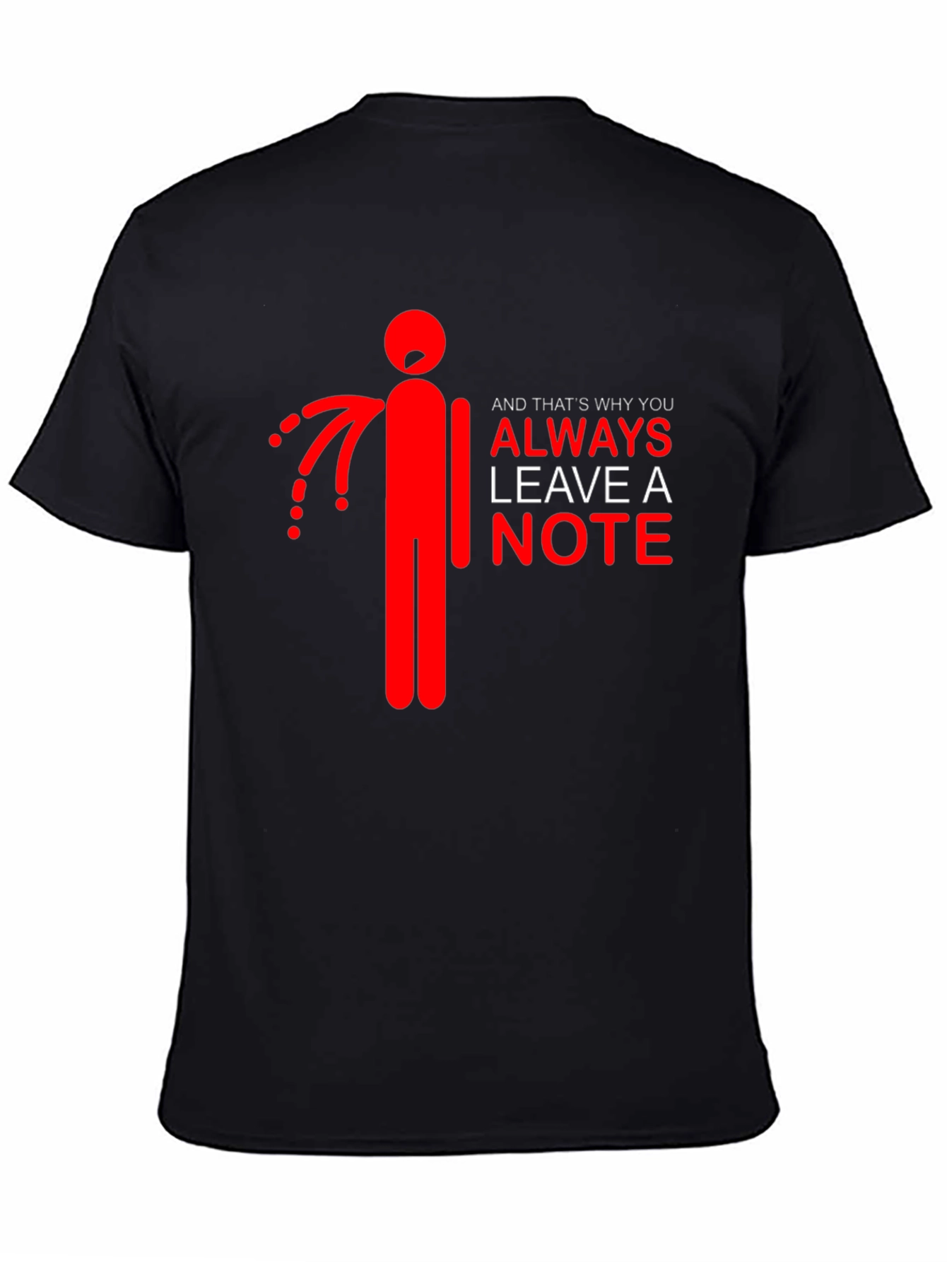 Black Always Leave a Note Graphic Tee view 4