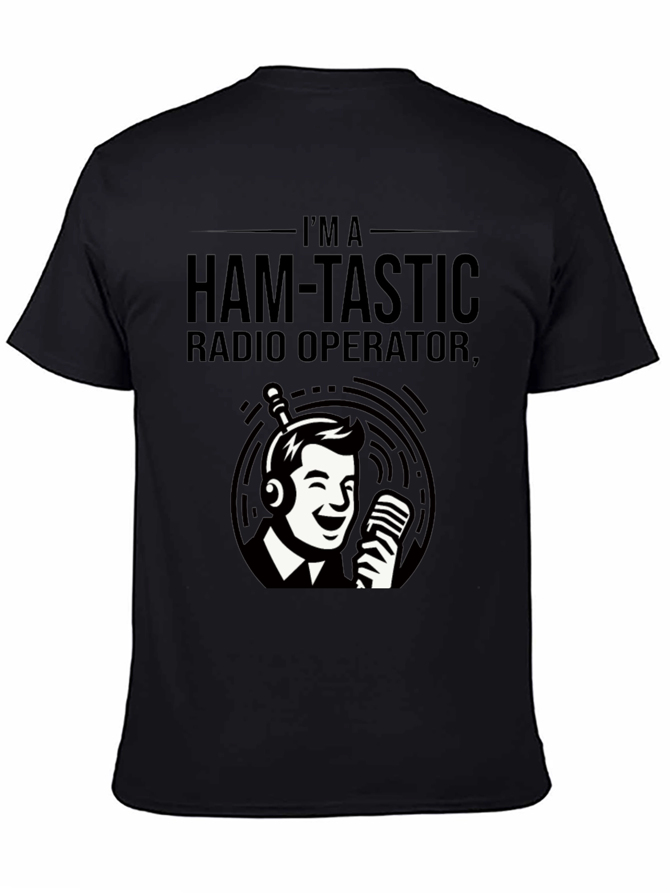 Black Ham-Tastic Radio Operator T-Shirt view 4