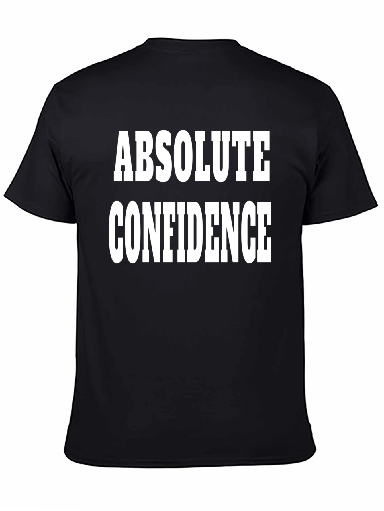 Black Absolute Confidence T-Shirt - Bold Statement Tee view 4