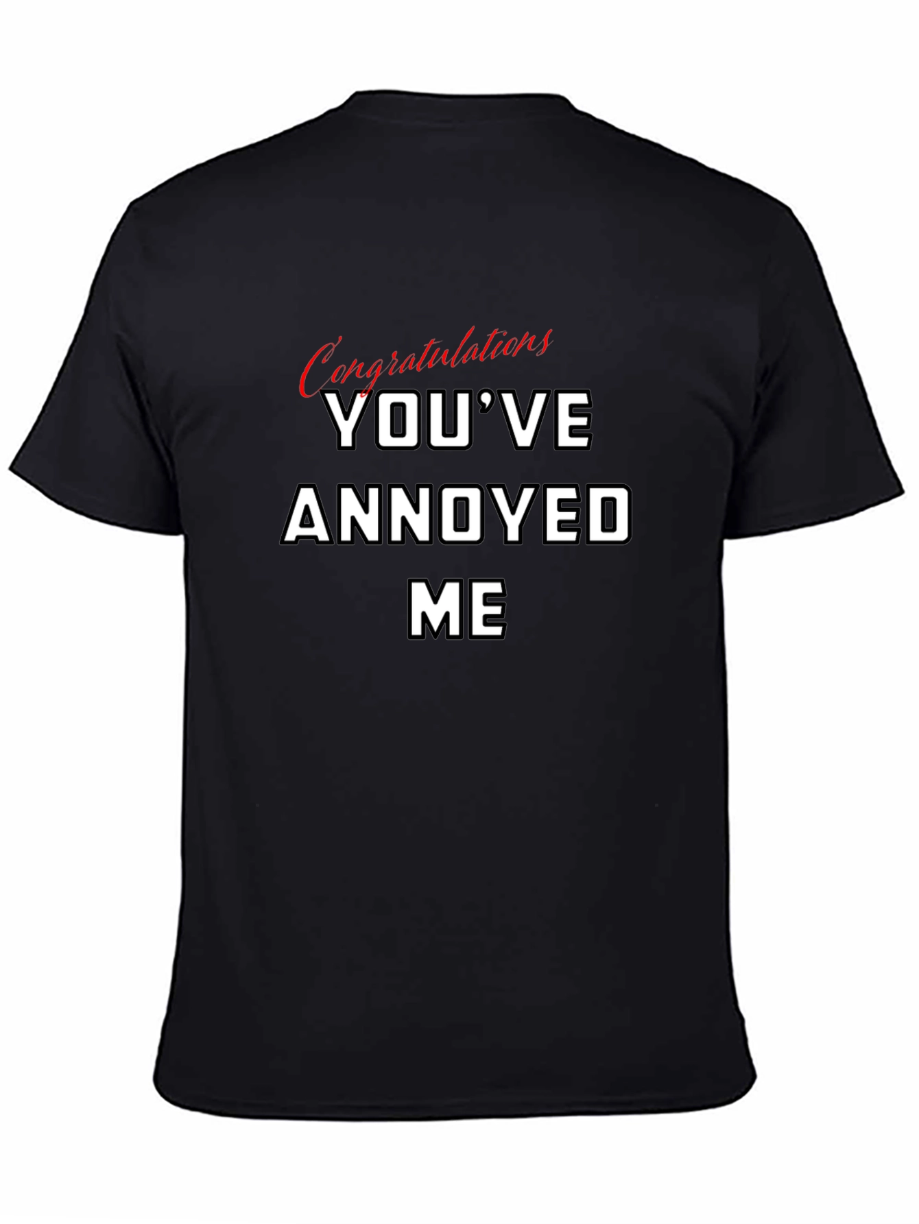 Black Annoyed Me Graphic Tee - Bold Statement T-Shirt view 4