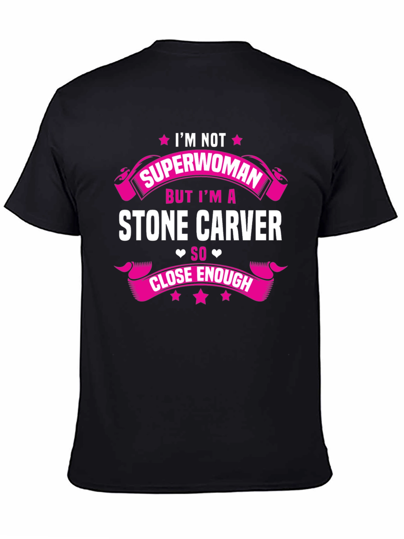 Black Stone Carver Graphic Tee - Superwoman Close Enough view 4