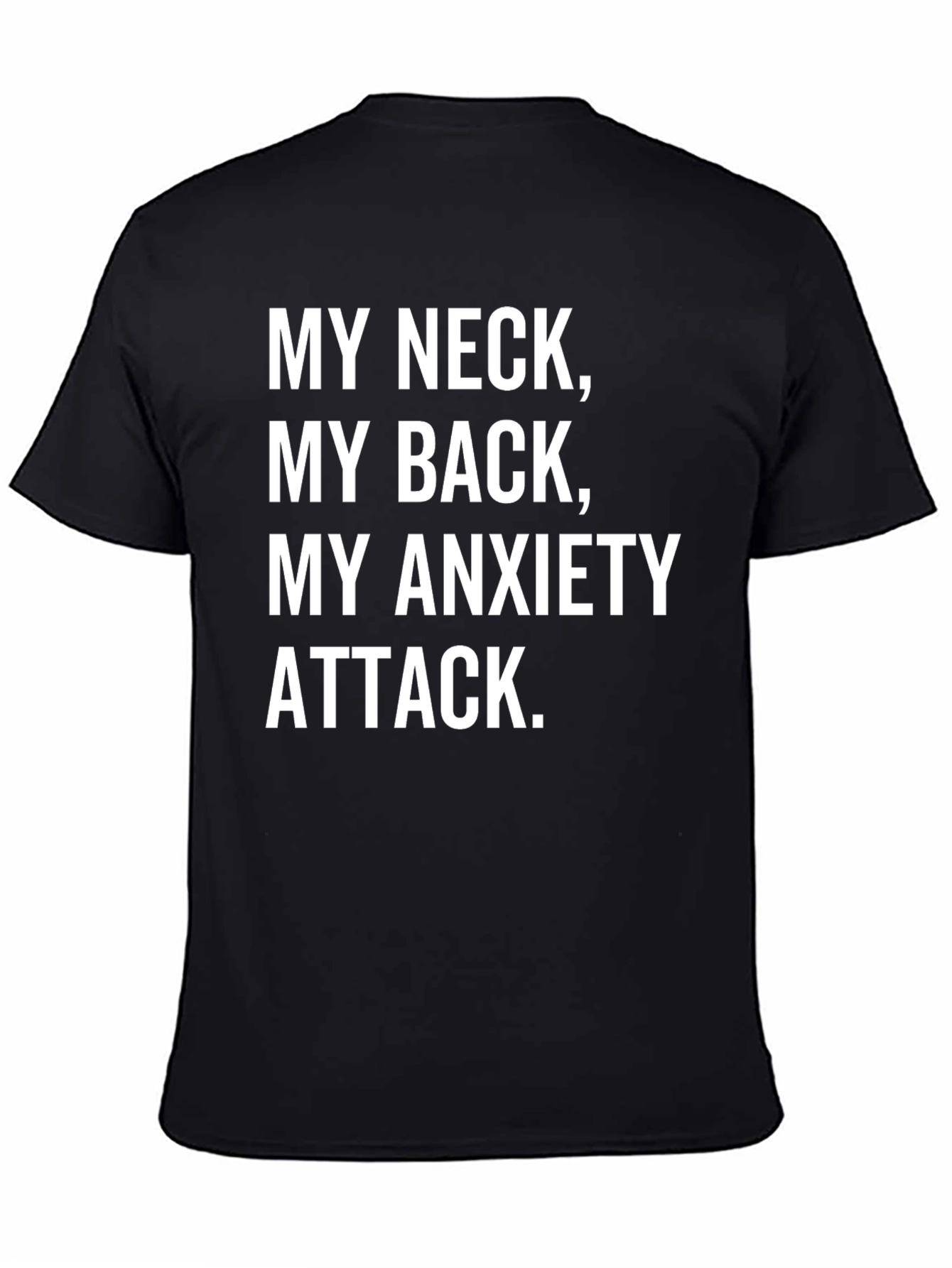 Black Humorous 'My Neck, My Back' Graphic T-Shirt view 4