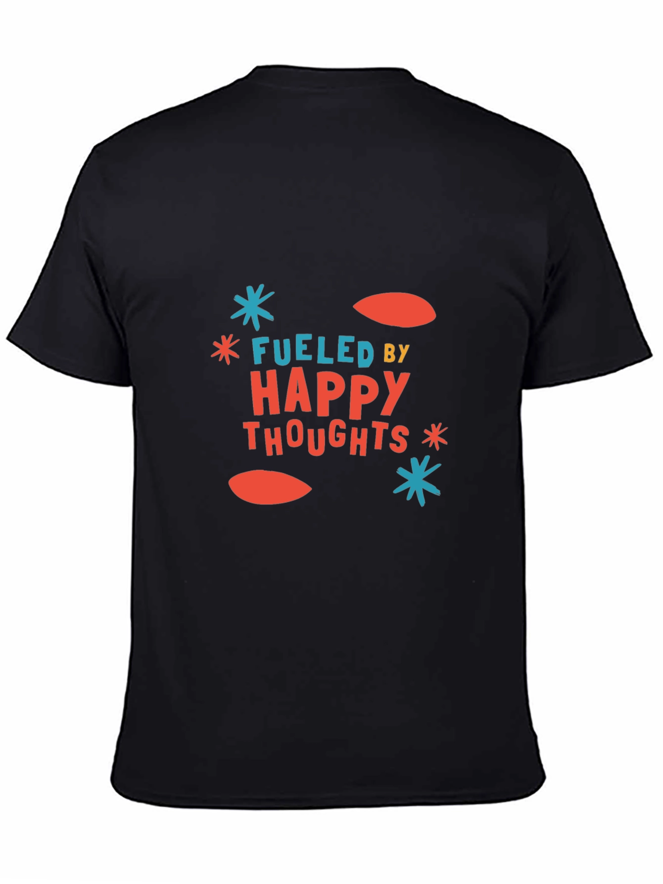 Black Fueled by Happy Thoughts Graphic Tee view 4