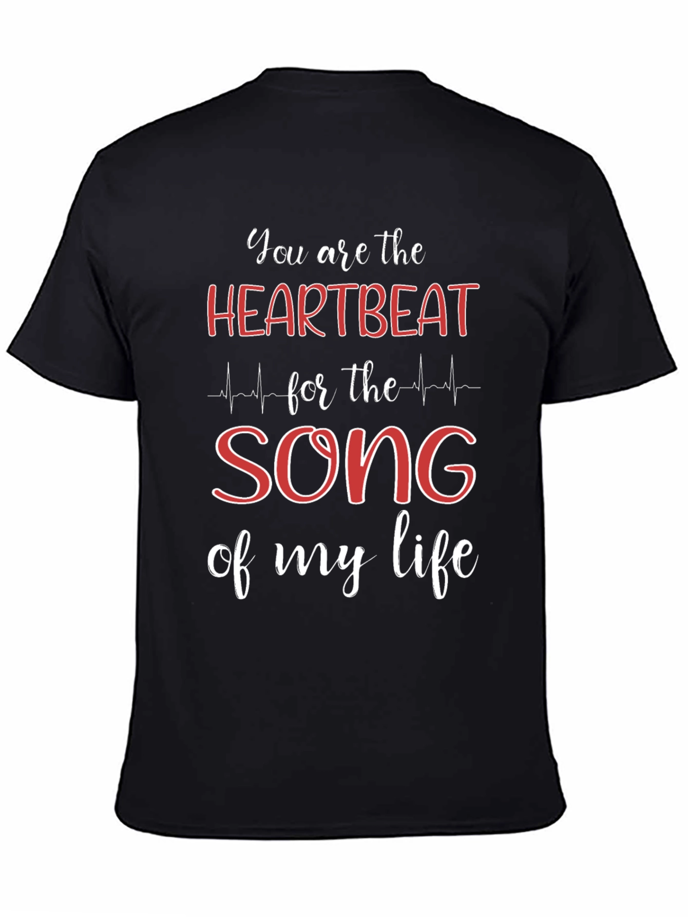Black Heartbeat Song Graphic Tee - Life's Anthem view 4