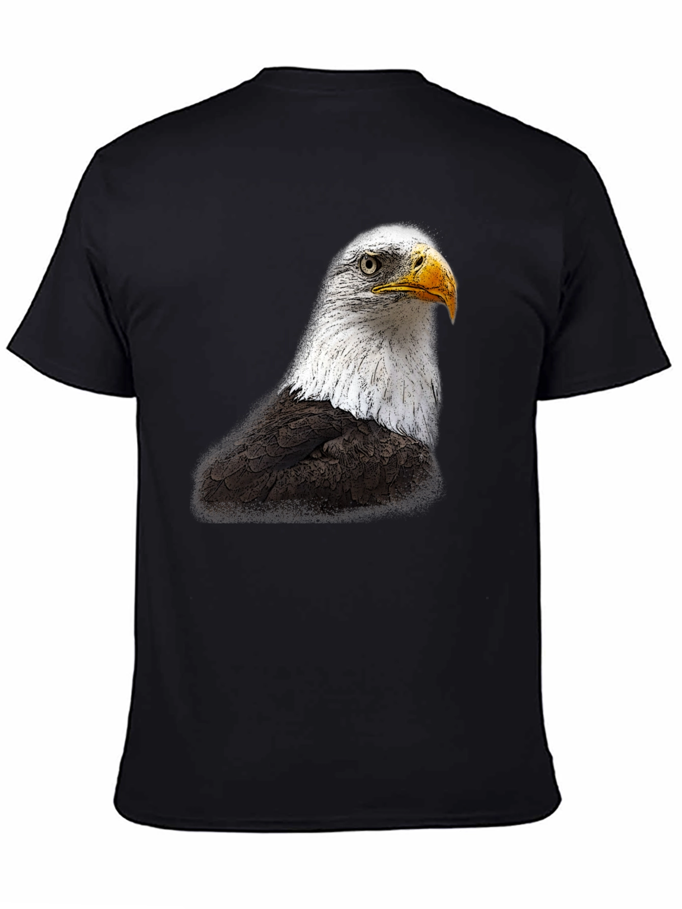 Black Bald Eagle Graphic T-Shirt view 4