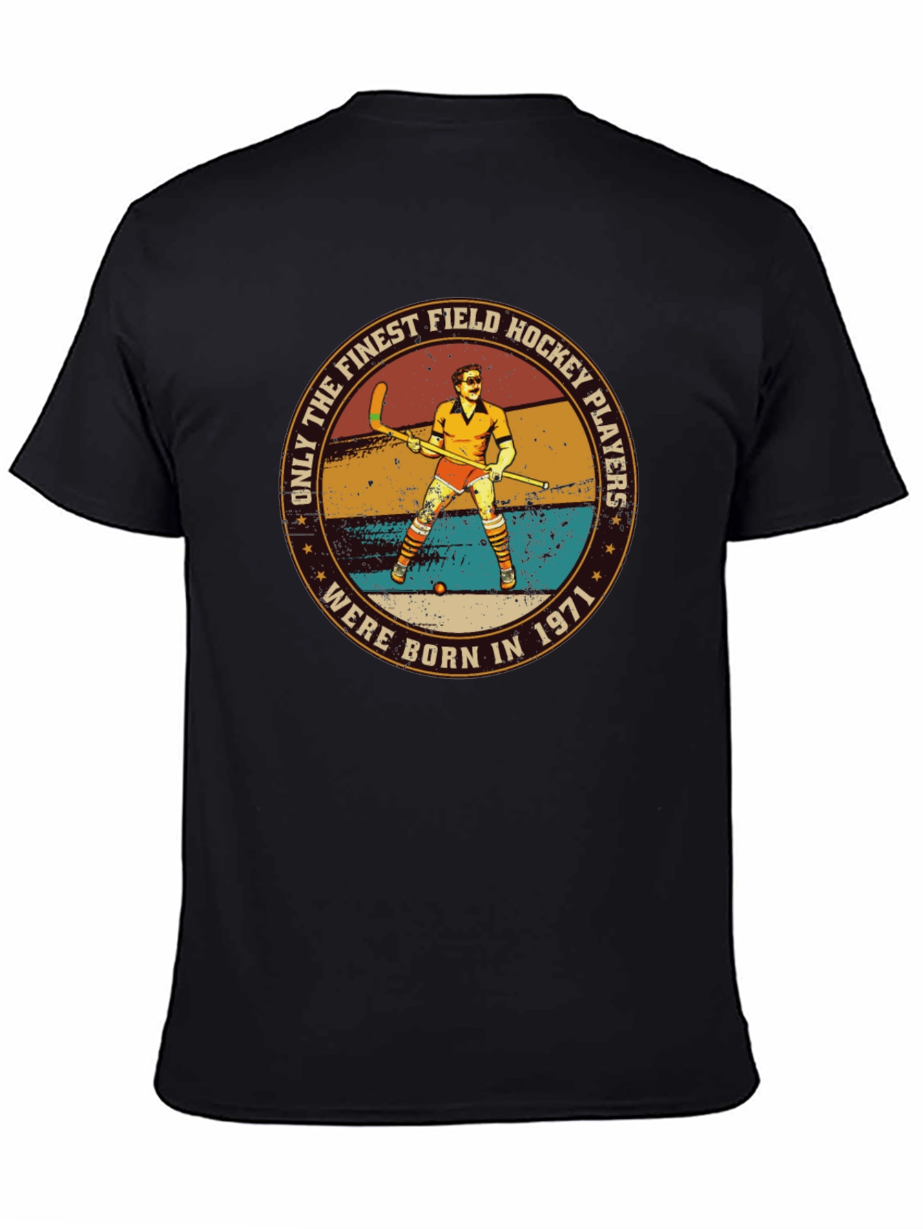 Black Field Hockey Players Born in 1971 T-Shirt view 4