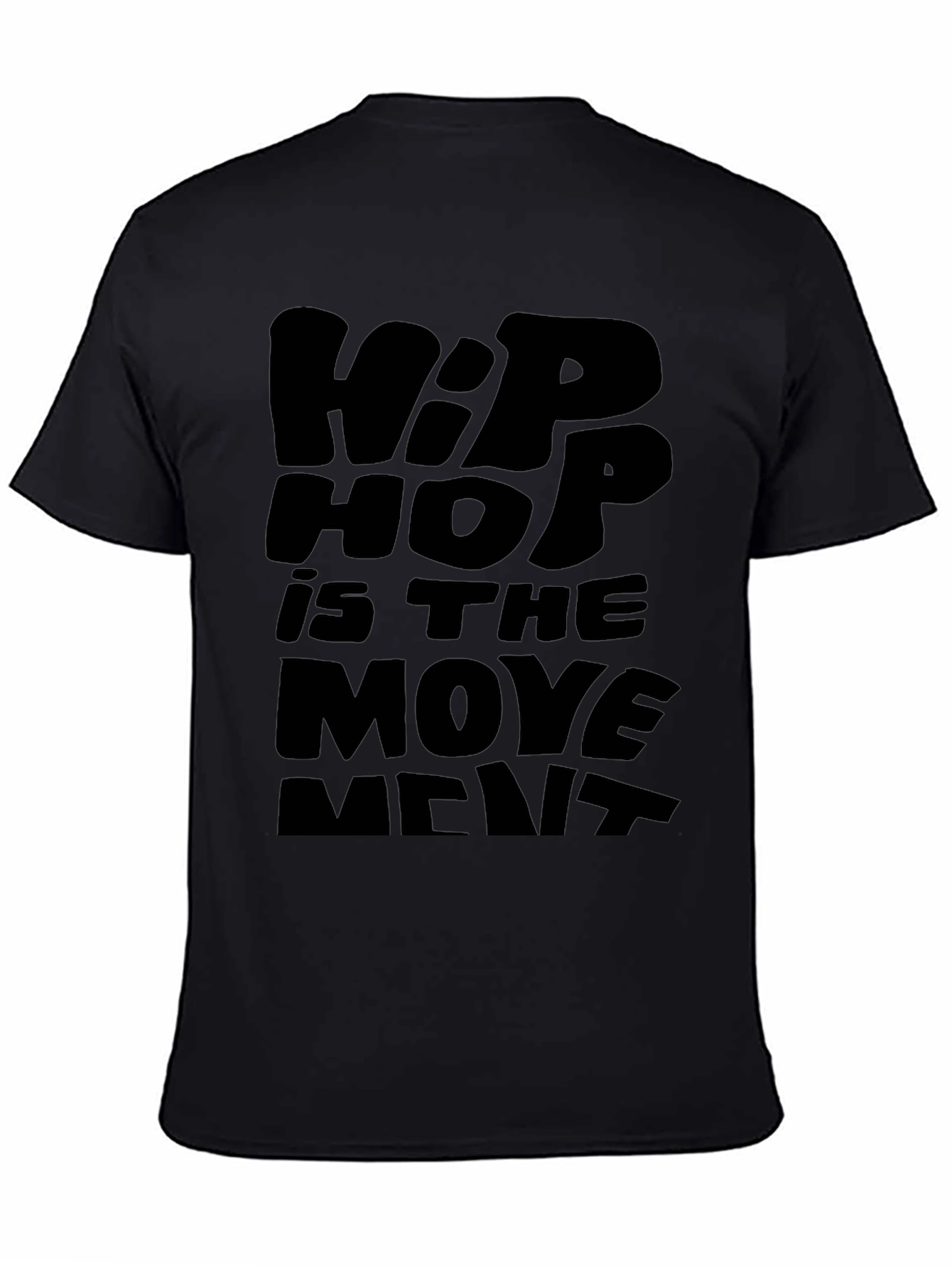 Black Hip Hop is the Movement Black T-Shirt view 4