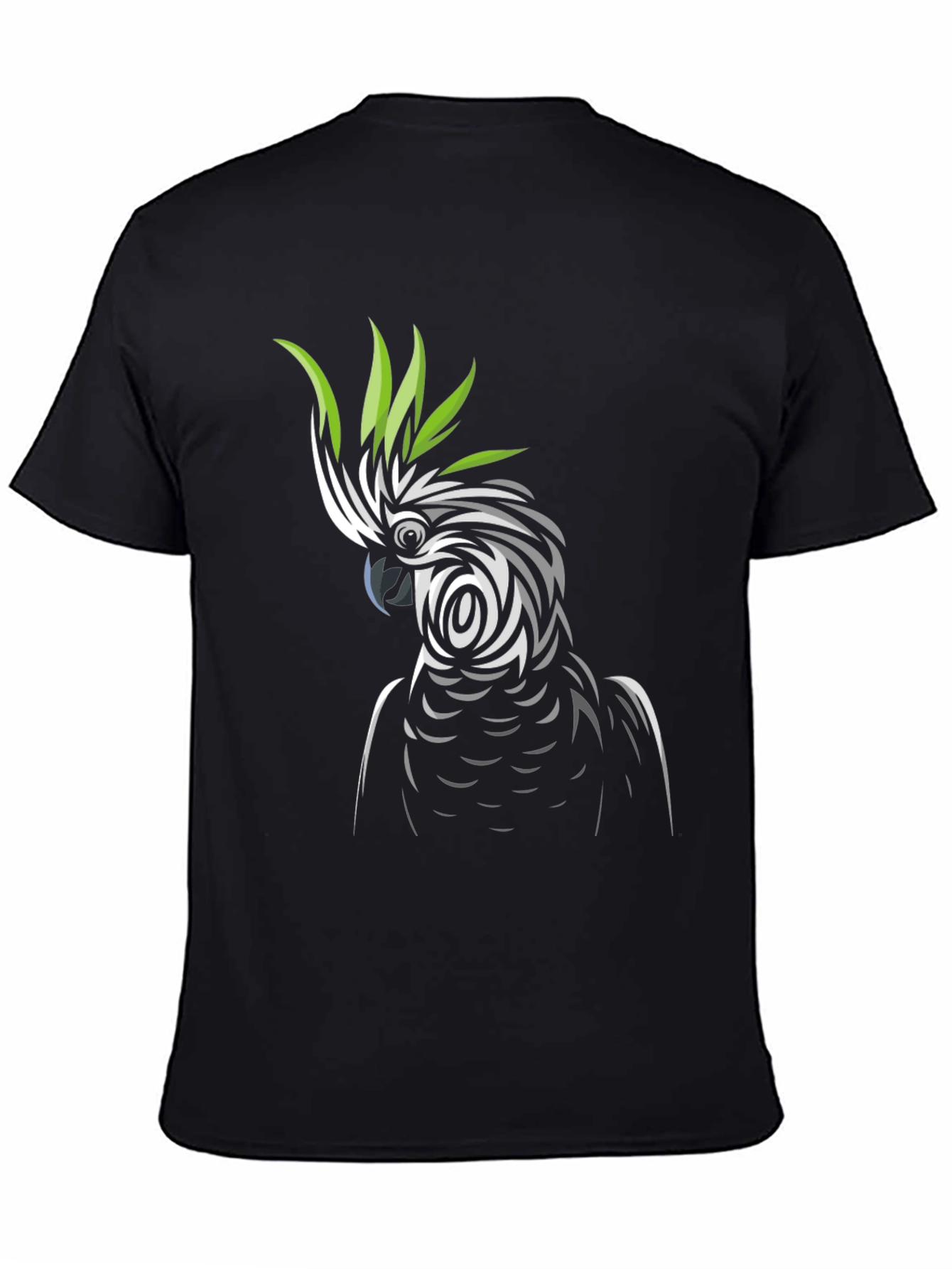 Black Cockatoo Graphic Tee - Stylish Black T-Shirt view 4