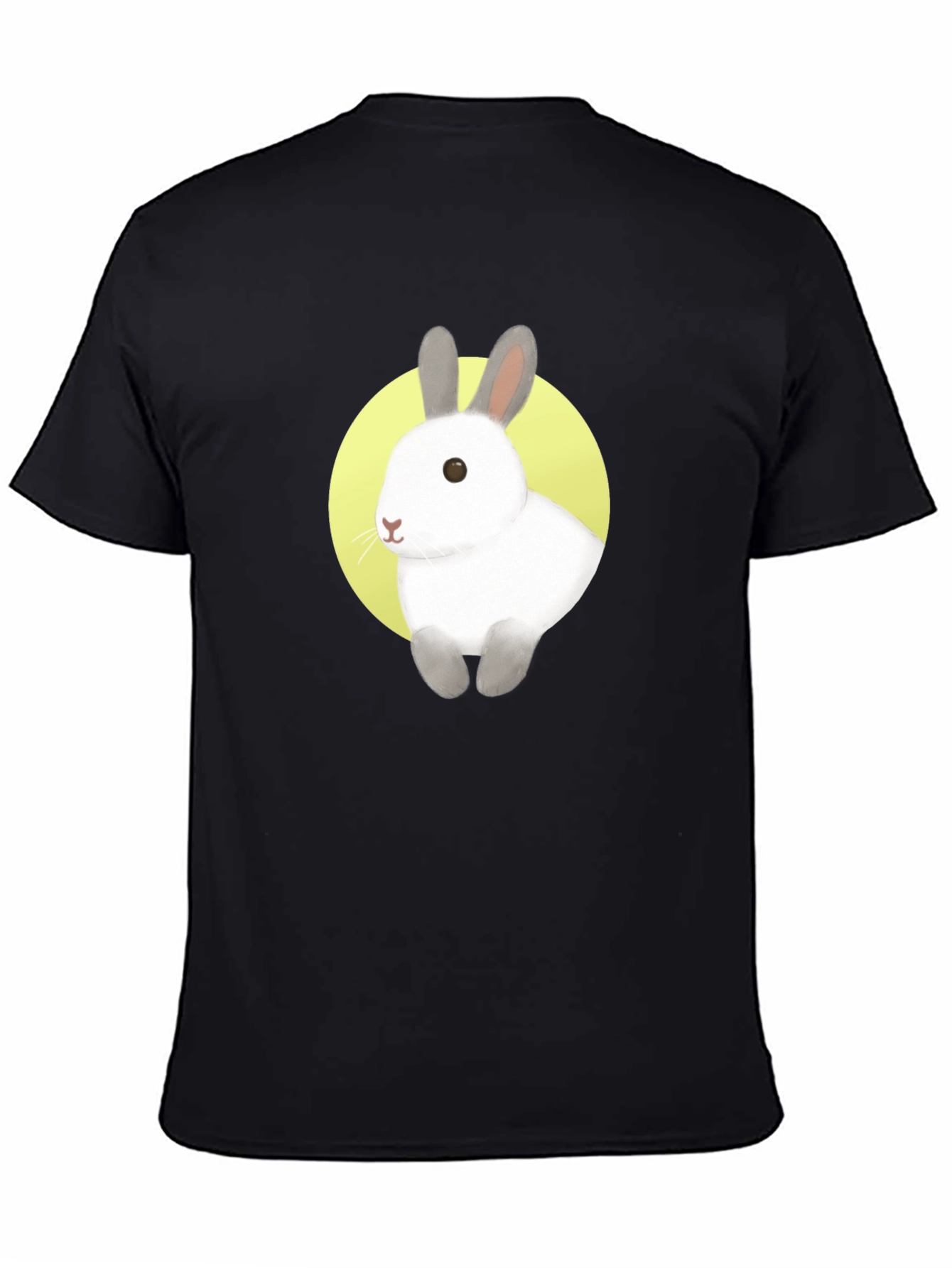Black Rabbit Graphic T-Shirt - Black Cotton Blend view 4