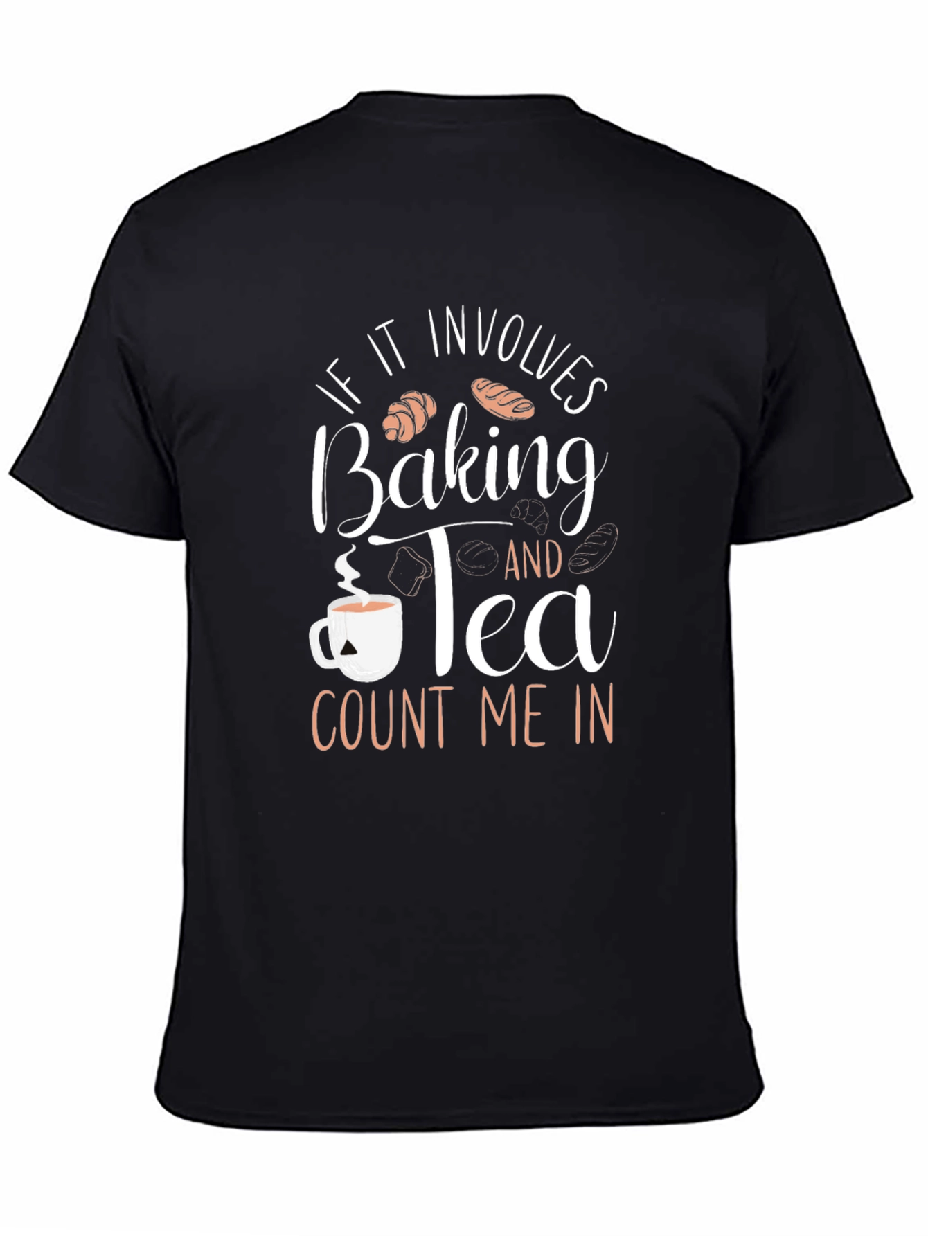 Black Baking and Tea Graphic T-Shirt - Count Me In view 4