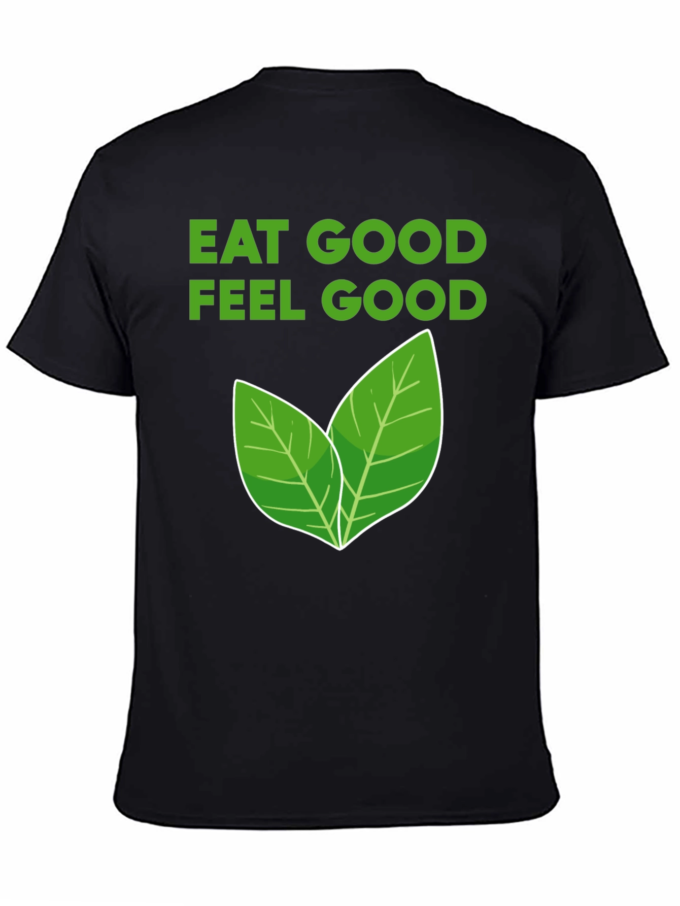 Black Eat Good Feel Good Vegan Graphic Tee view 4