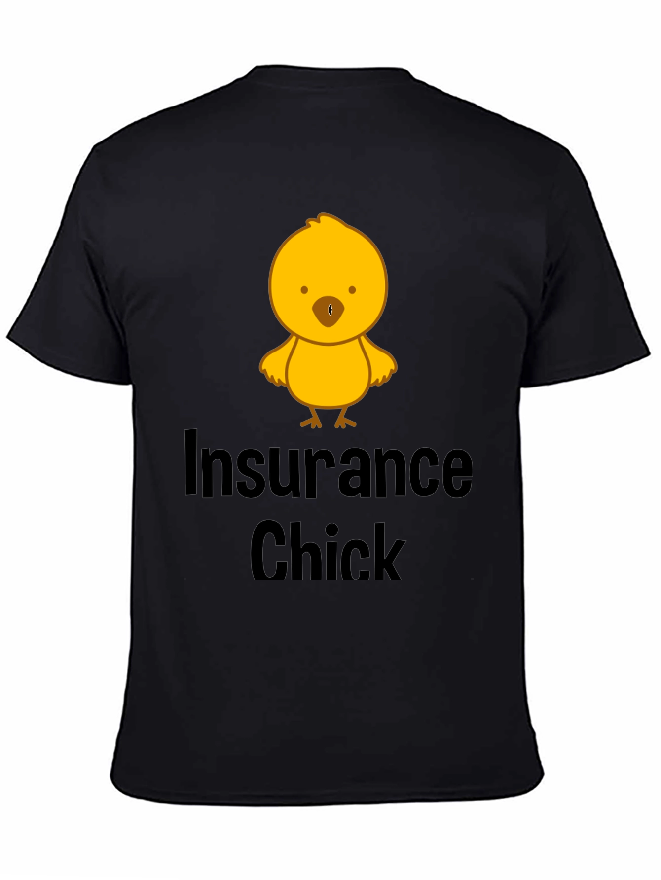 Black Insurance Chick T-Shirt - Funny & Unique Design view 4