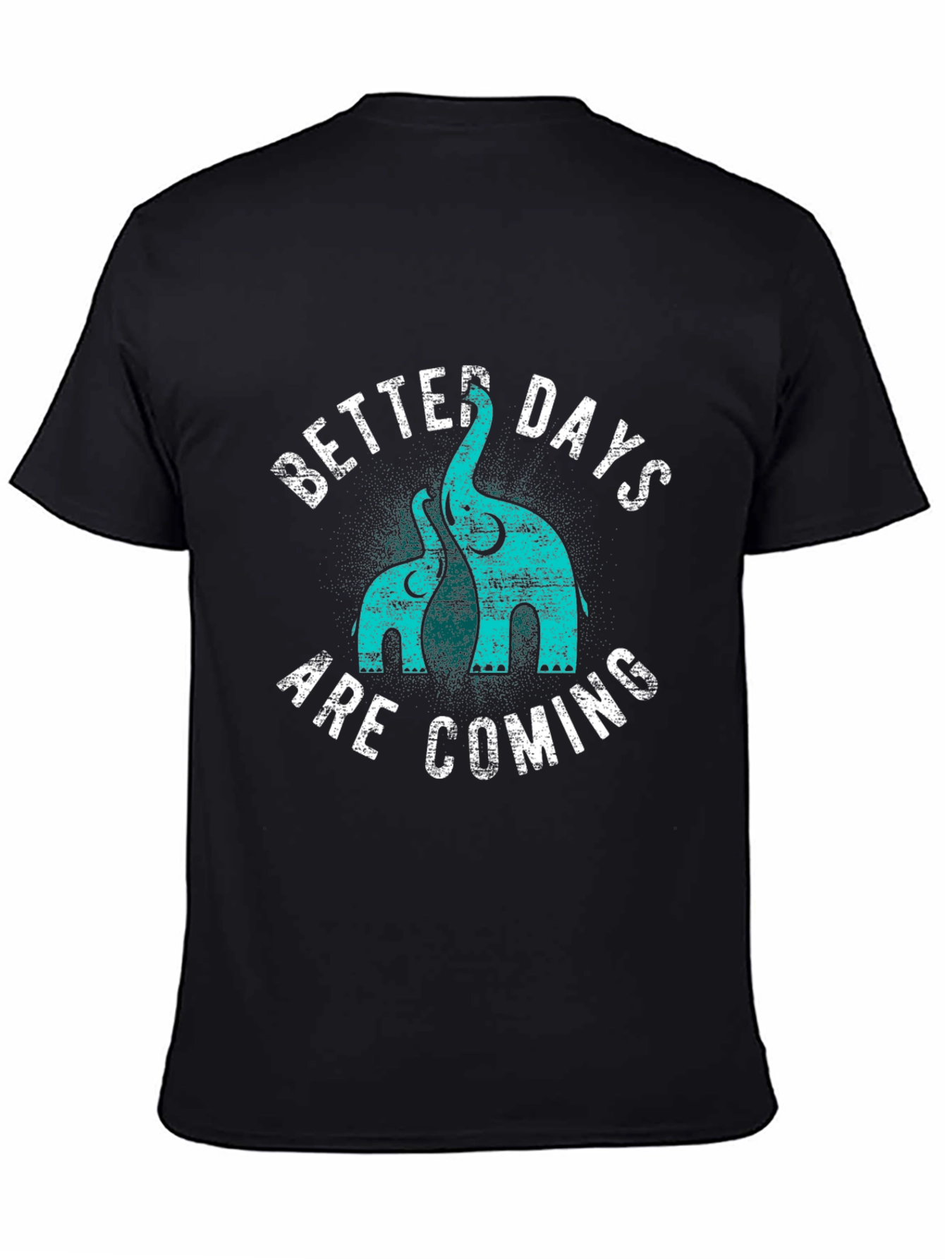 Black Elephant Graphic Tee - Better Days Are Coming T-Shirt view 4