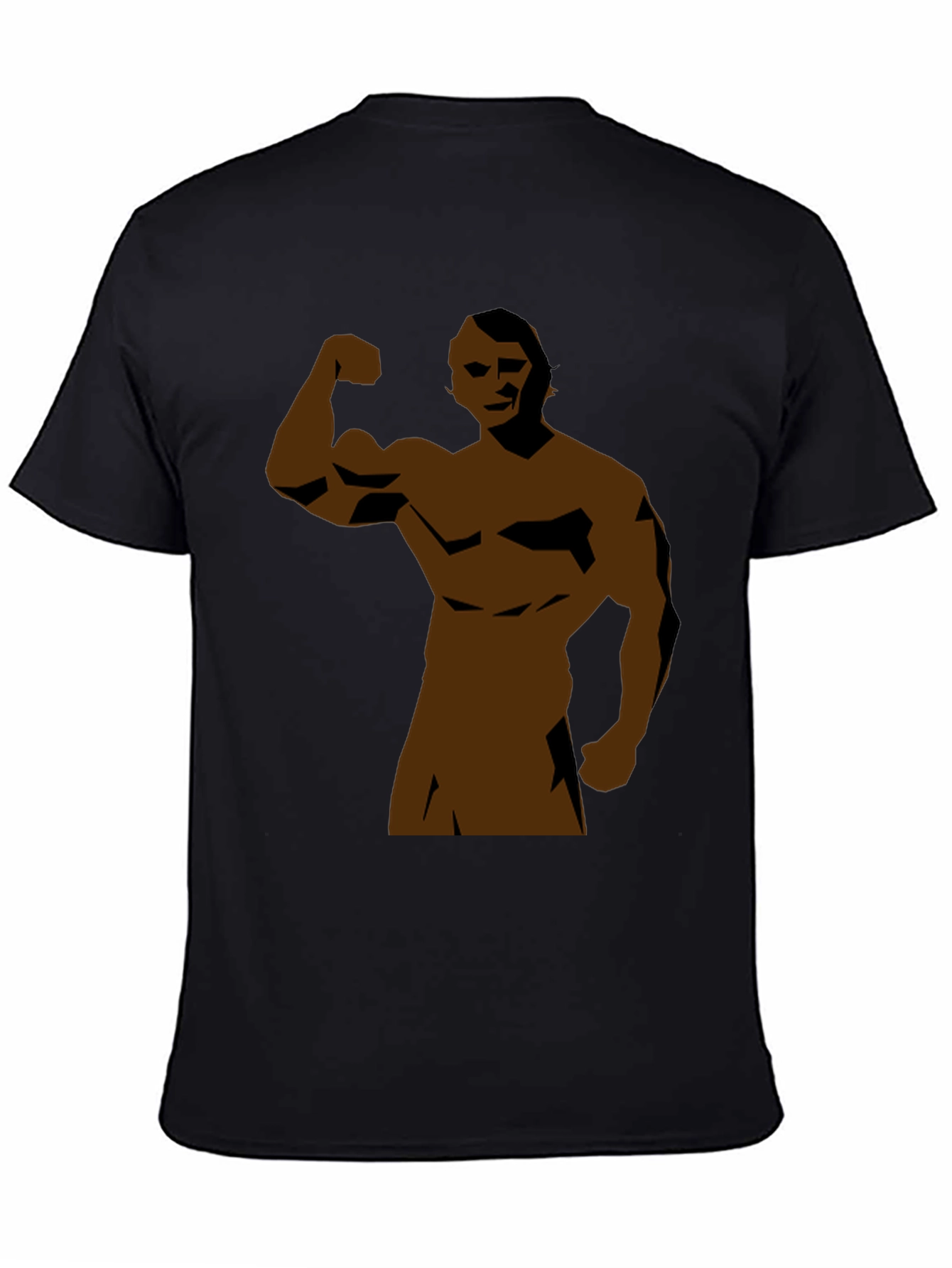 Black Muscle Man Graphic Tee - Black Short Sleeve view 4