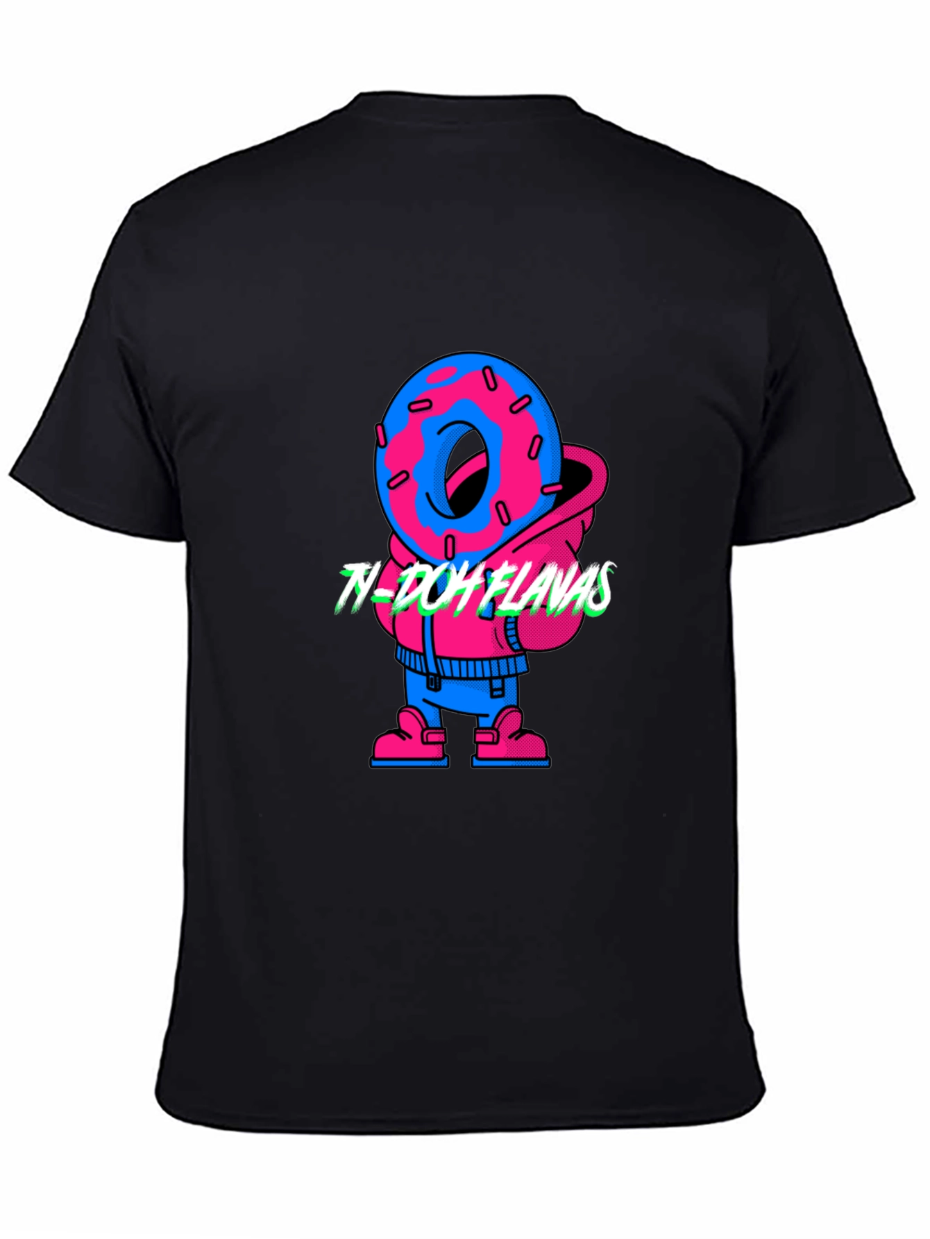 Black Ty-Doh Flavas Graphic Tee - Cool Donut Design! view 4
