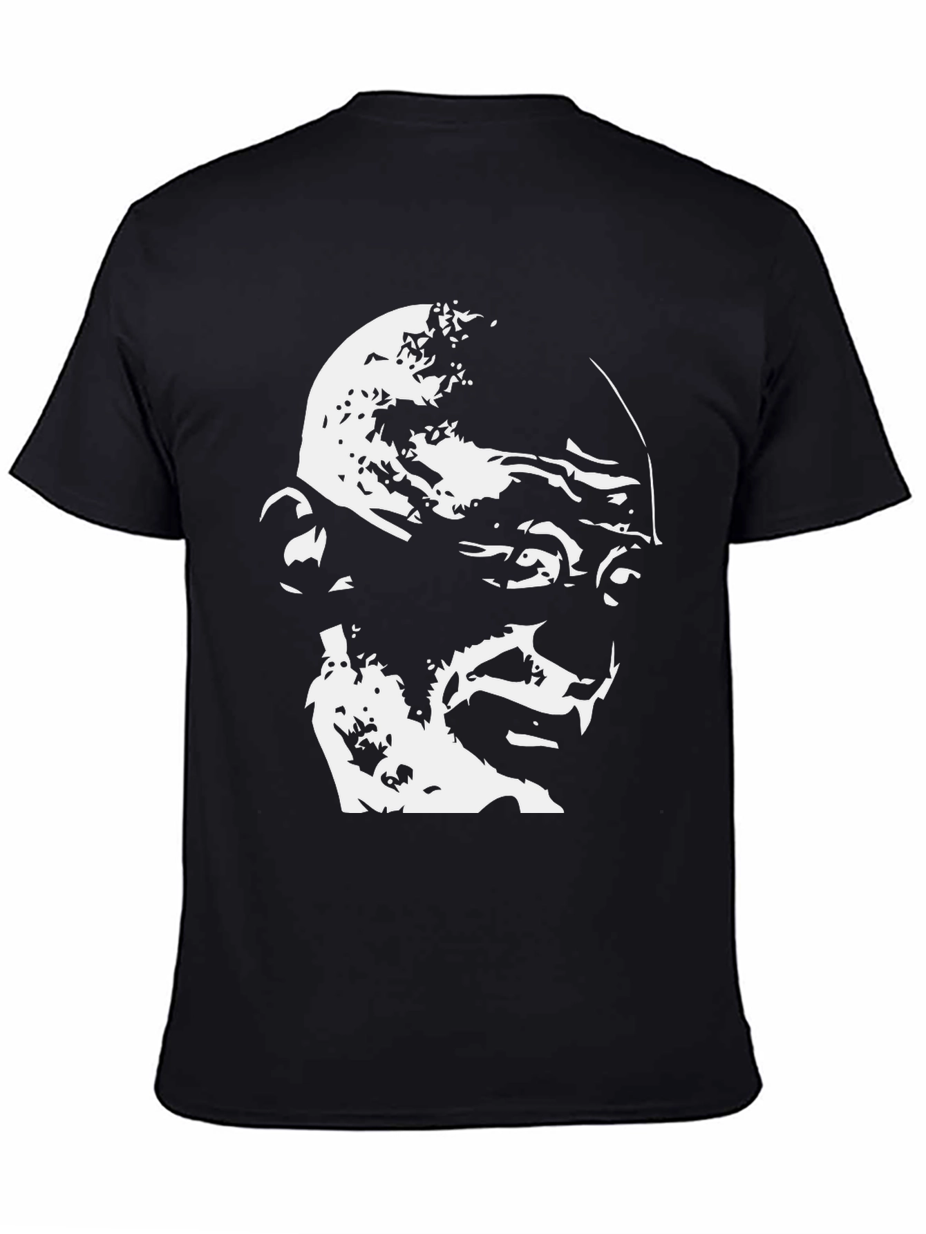 Gandhi Graphic T-Shirt - Black Cotton Tee - 4