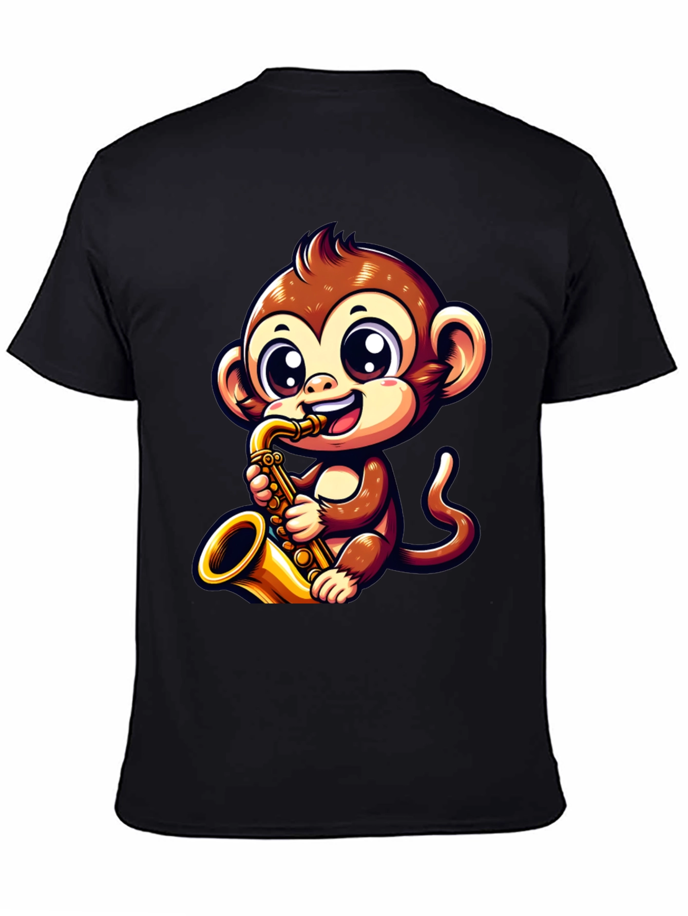 Black Monkey Saxophone T-Shirt view 4