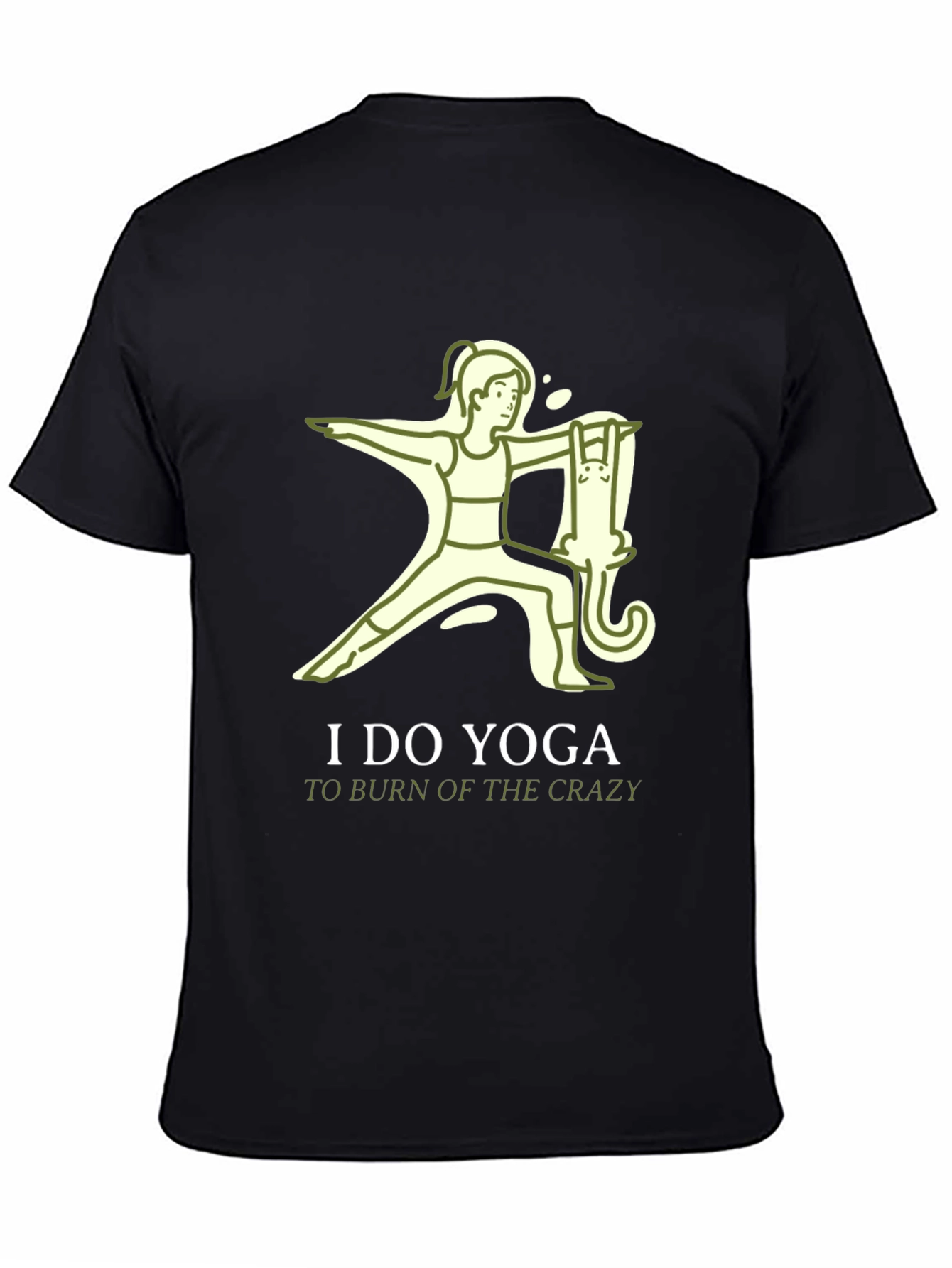 Black Yoga Crazy Burn T-Shirt view 4