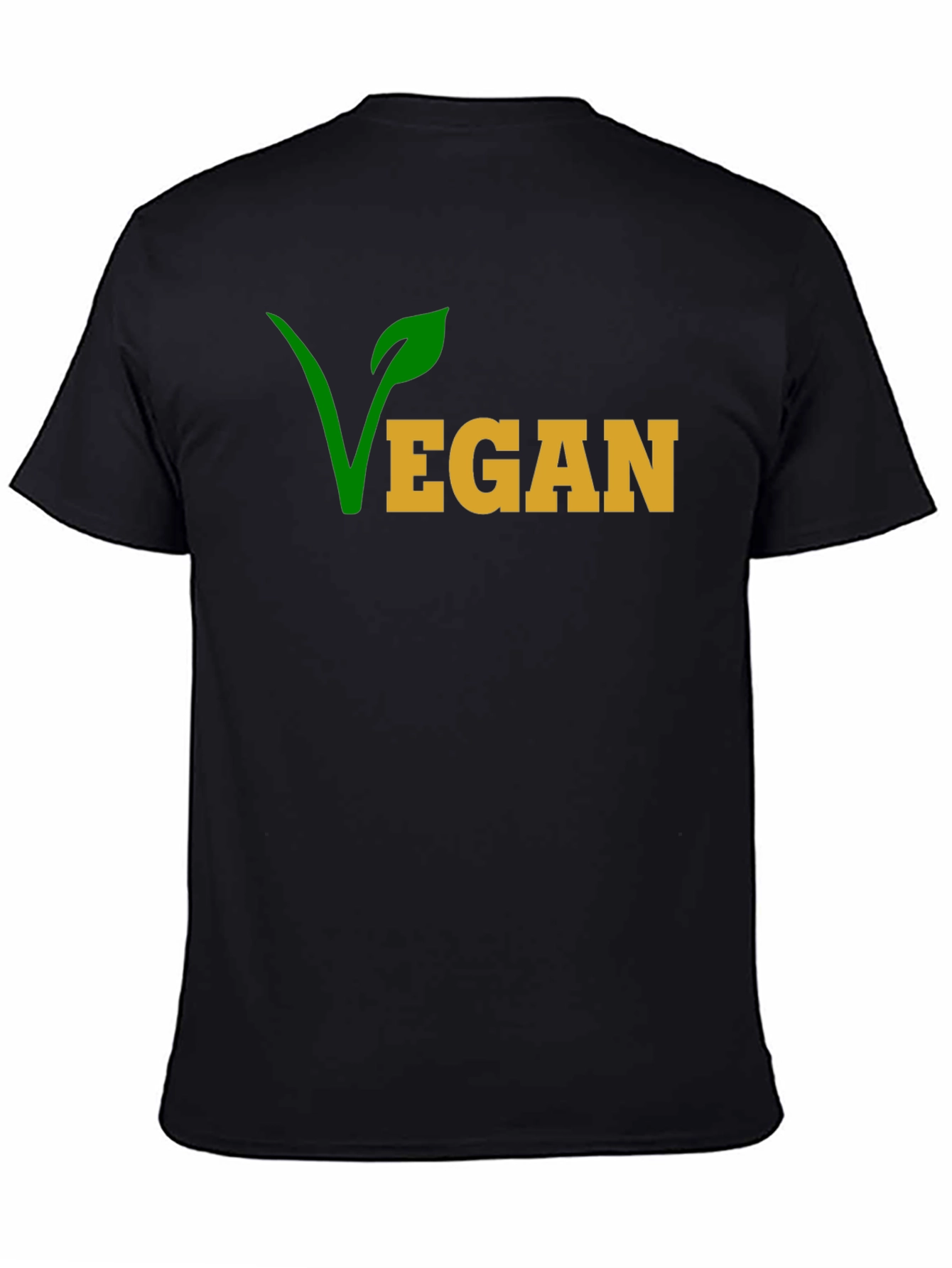 Black Vegan T-Shirt - Stylish & Sustainable view 4