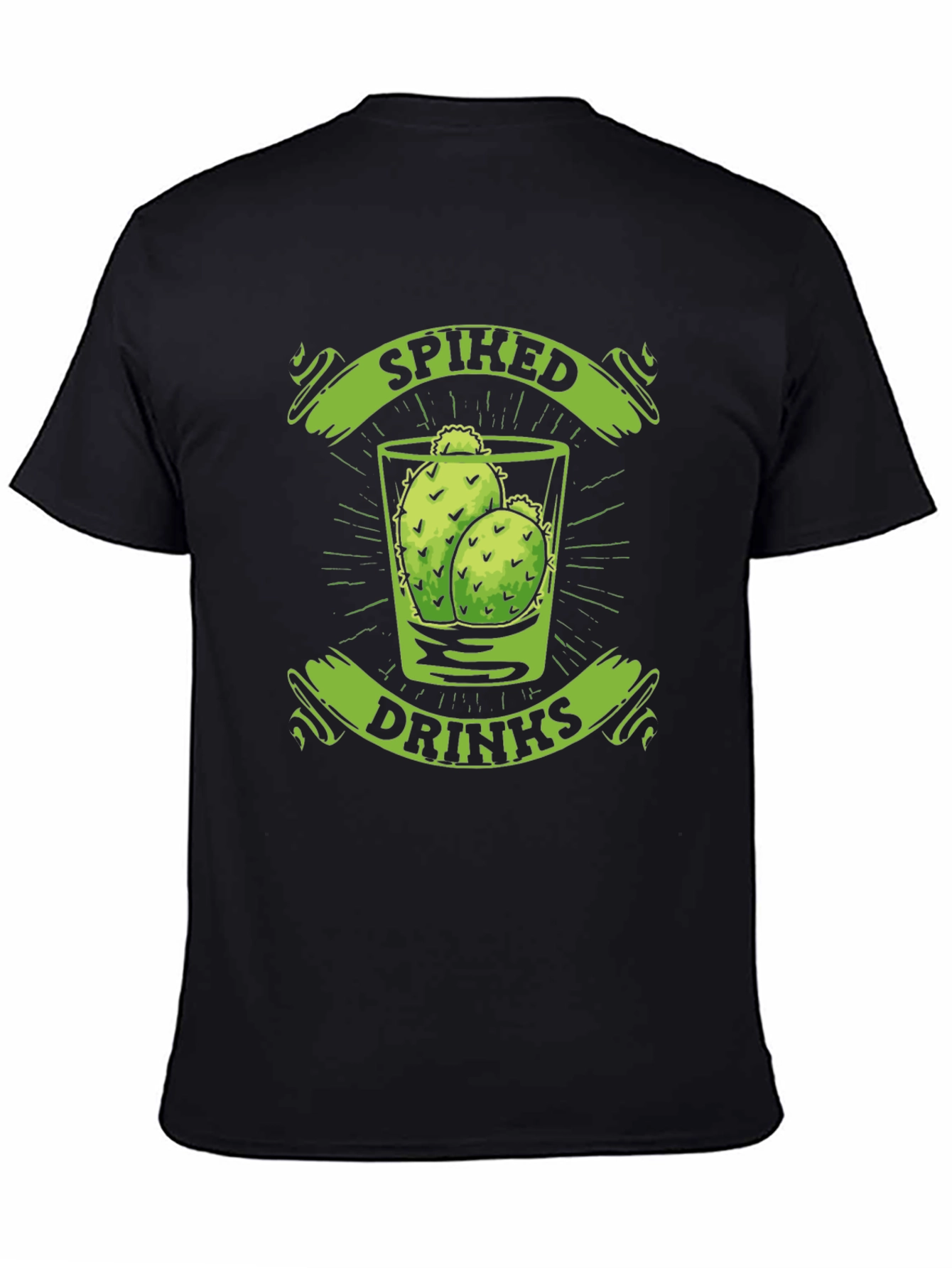 Black Spiked Drinks Cactus T-Shirt view 4