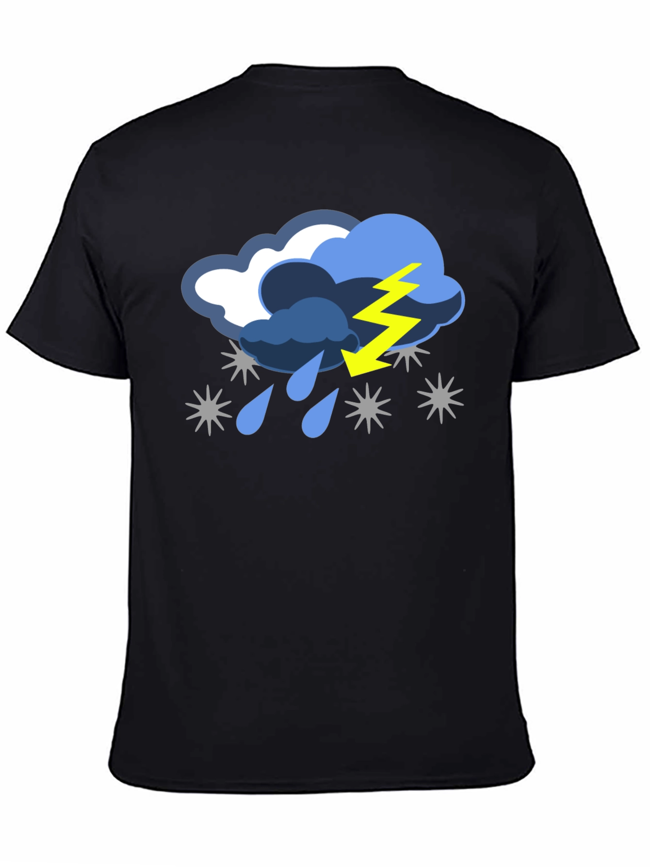 Black Stormy Weather Graphic T-Shirt view 4