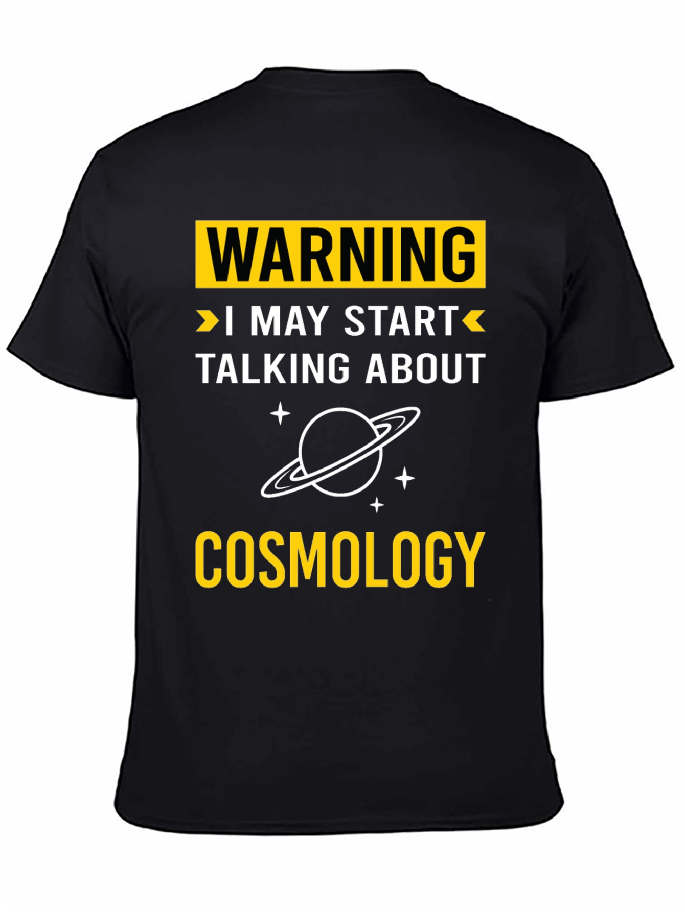 Black Warning Cosmology T-Shirt view 4
