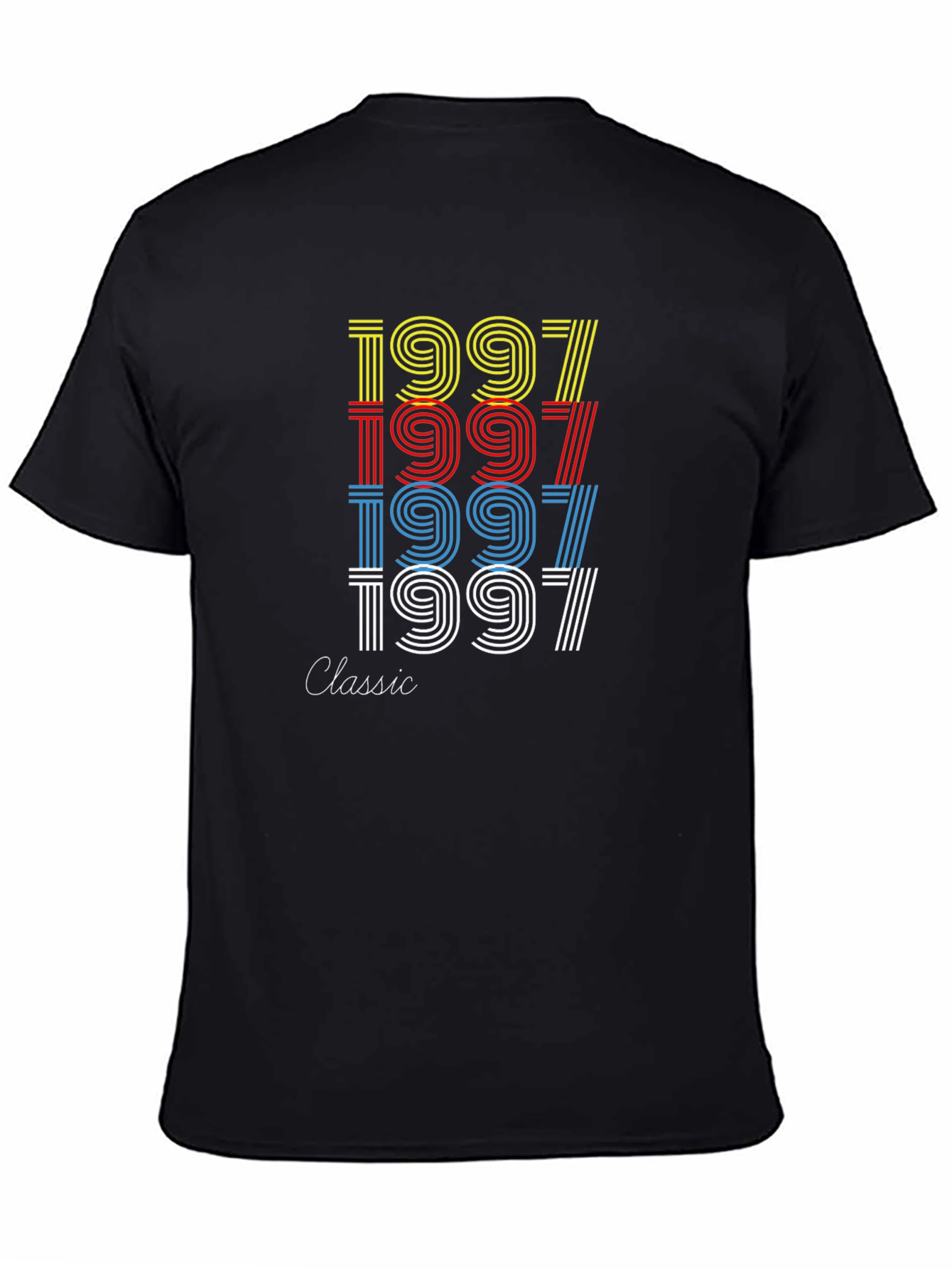 Black 1997 Vintage Style Graphic Tee - Classic Retro Design view 4