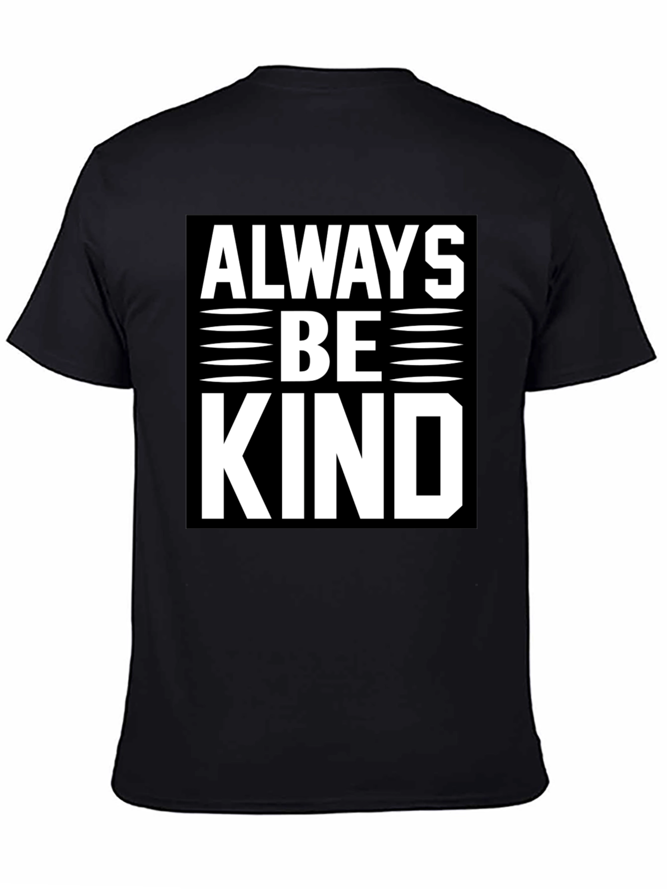 Black Always Be Kind Graphic Tee - Men's Black T-Shirt view 4