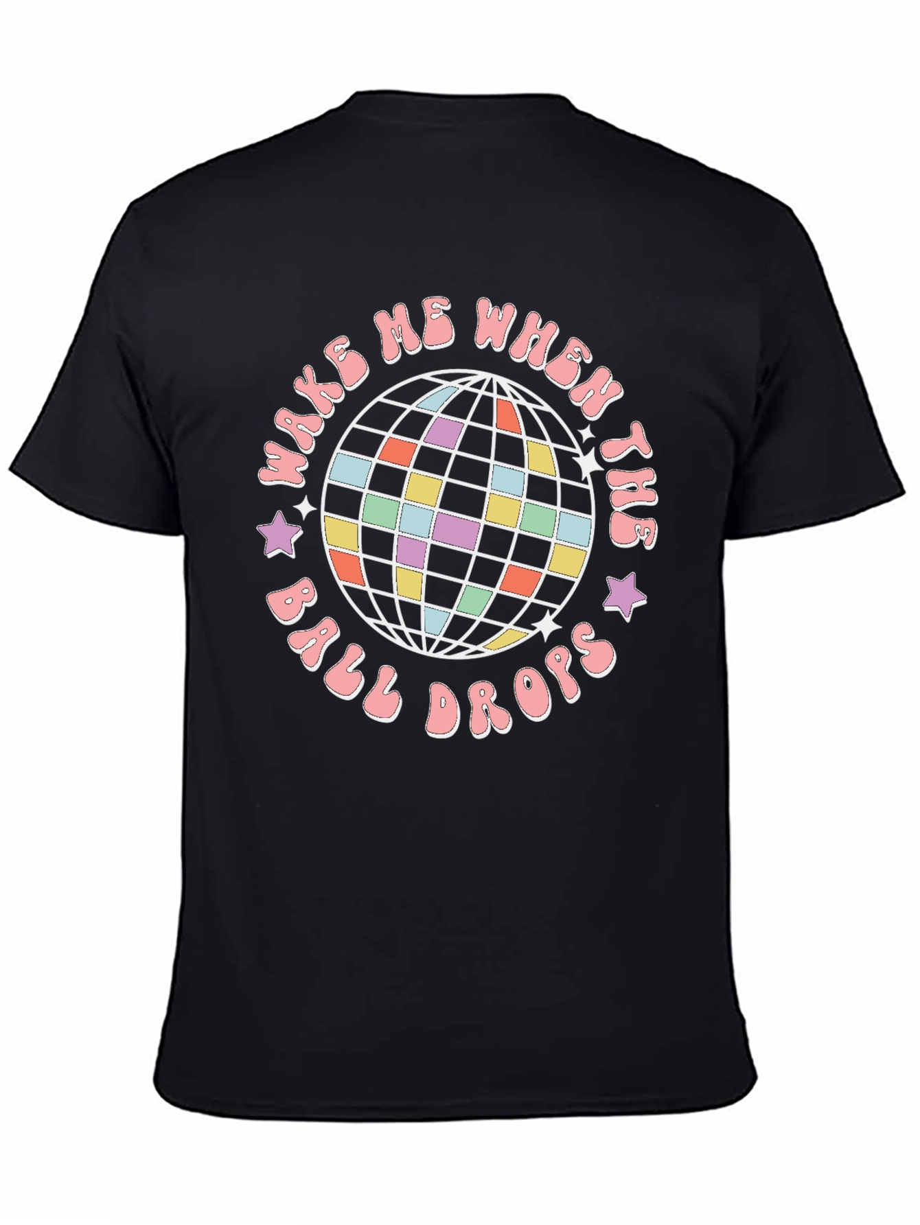 Black Disco Ball T-Shirt: Make Me When The Ball Drops view 4