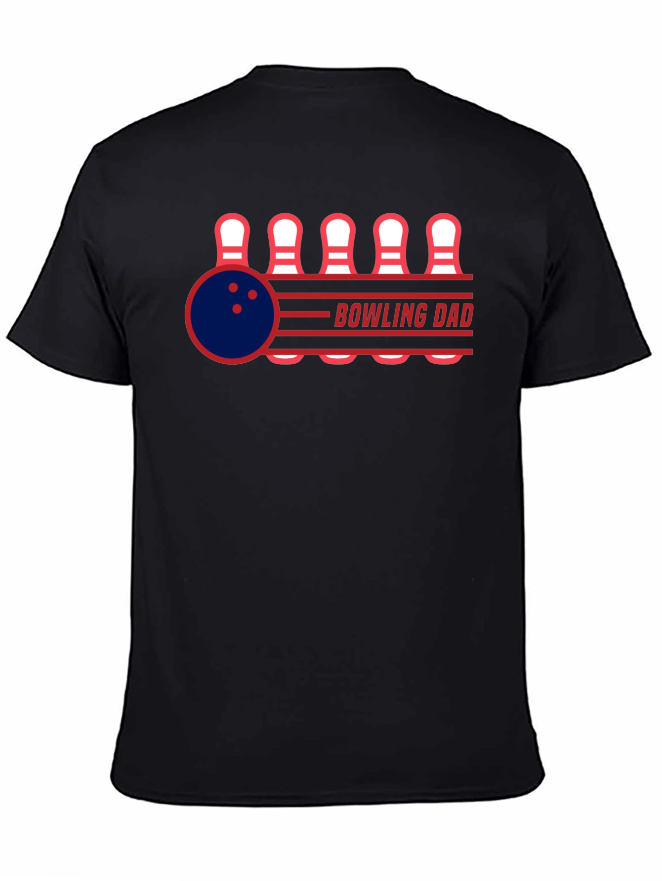 Black Bowling Dad Graphic Tee - Strike in Style! view 4
