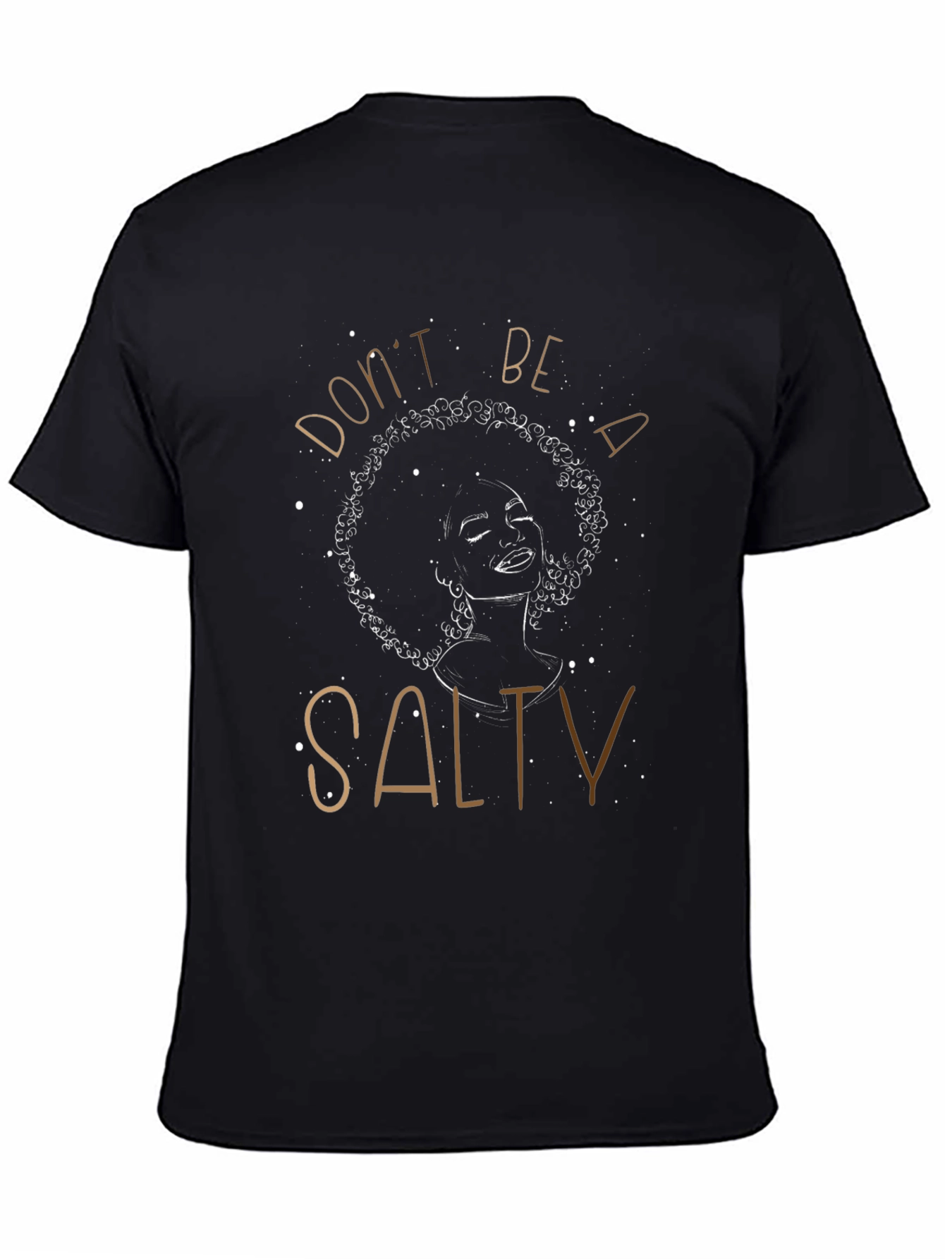 Black Don't Be Salty Graphic Tee - Unisex Black T-Shirt view 4