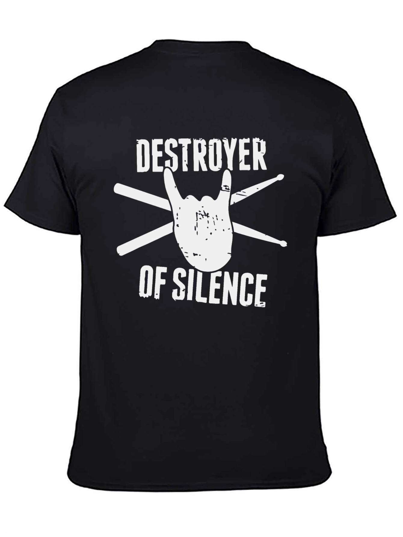 Black Destroyer of Silence Graphic Tee view 4