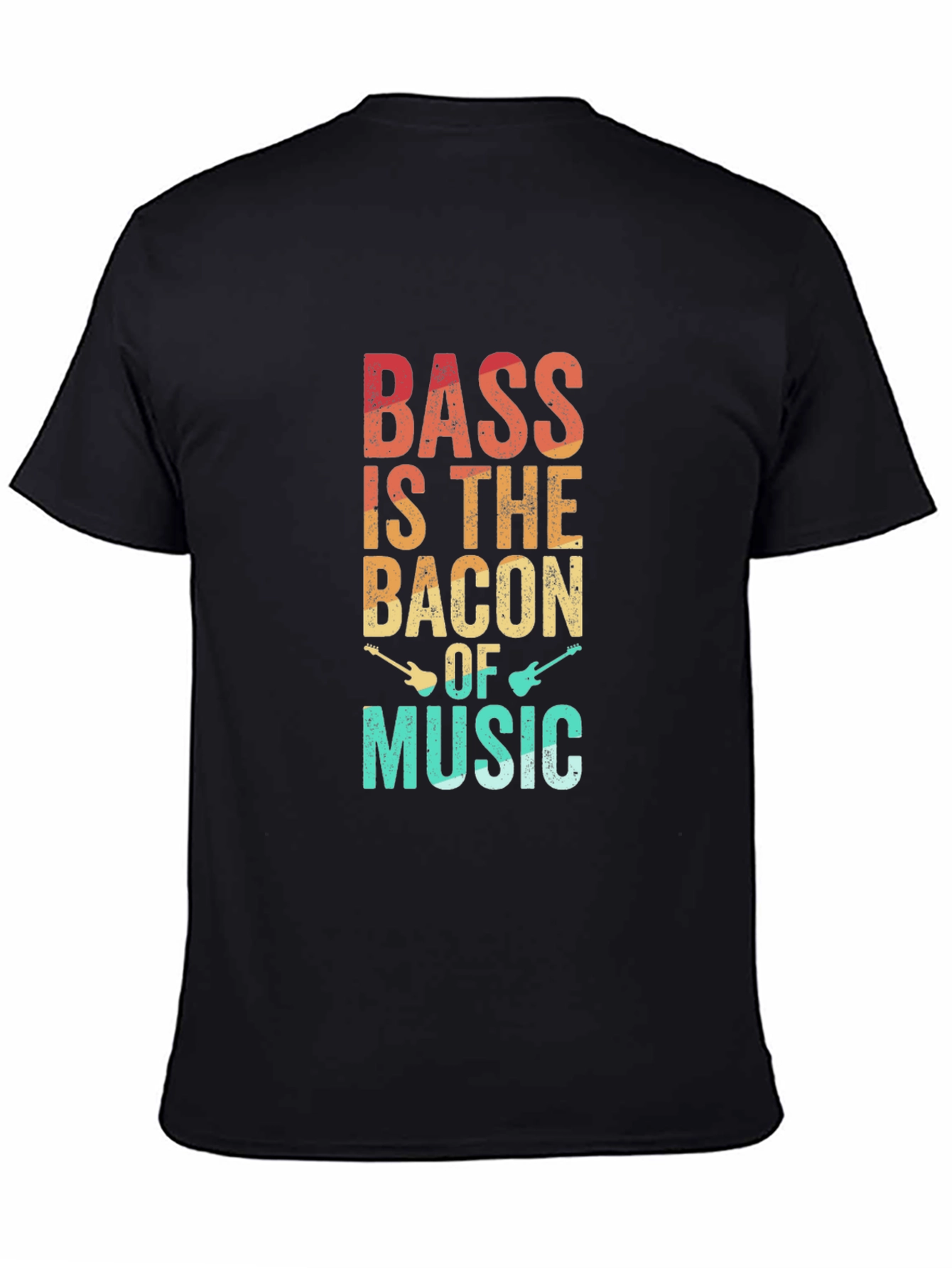 Black Bass is the Bacon of Music T-Shirt view 4