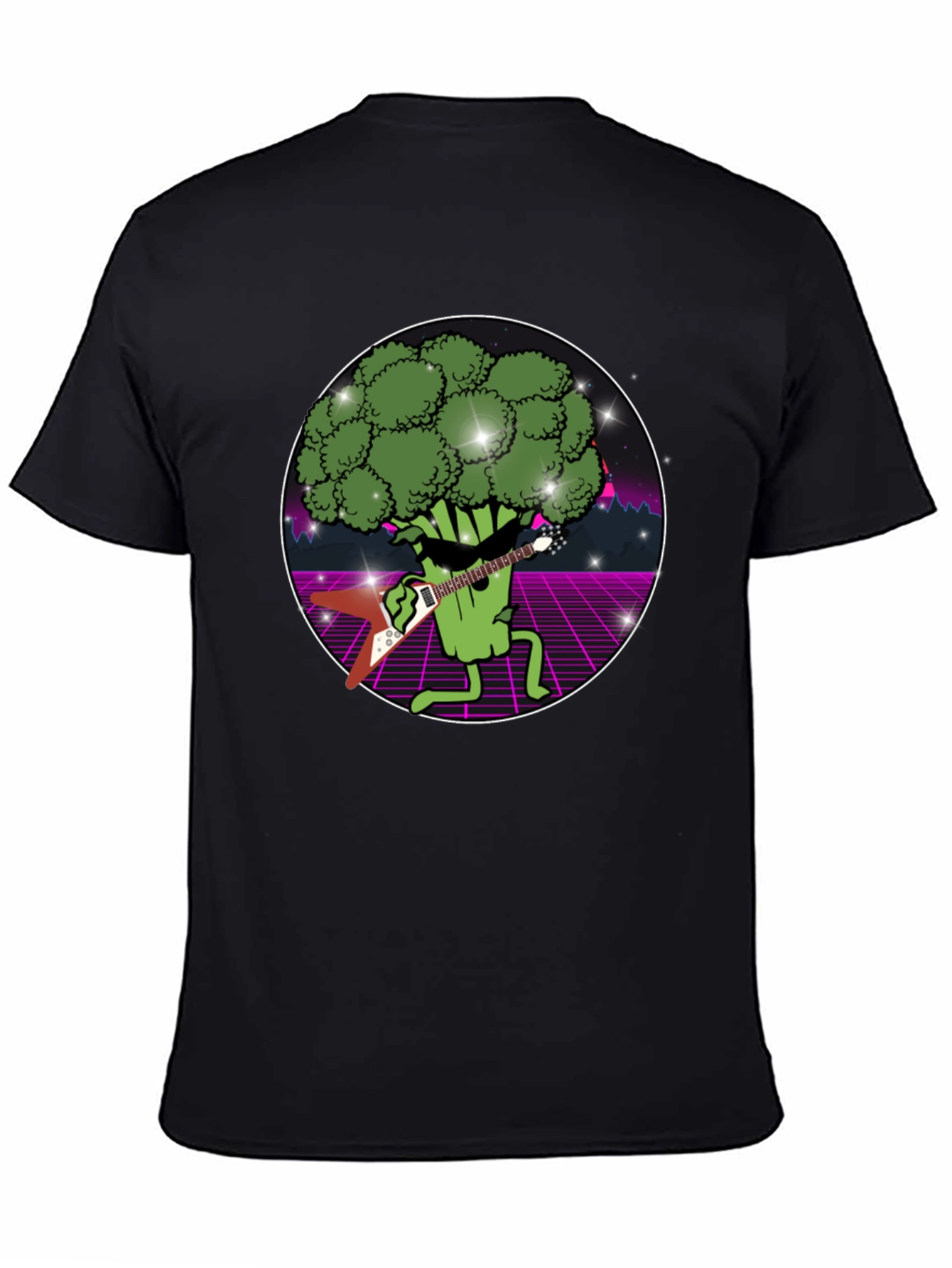 Black Broccoli Rocker T-Shirt view 4